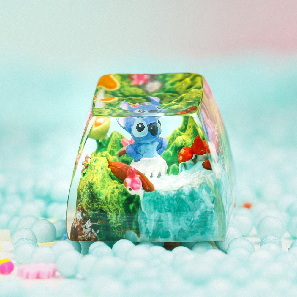 Stitch Artisan Keycap Breakwooden