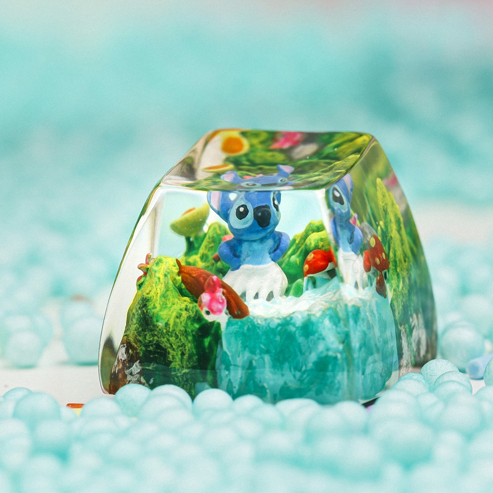 Stitch Artisan Keycap Breakwooden