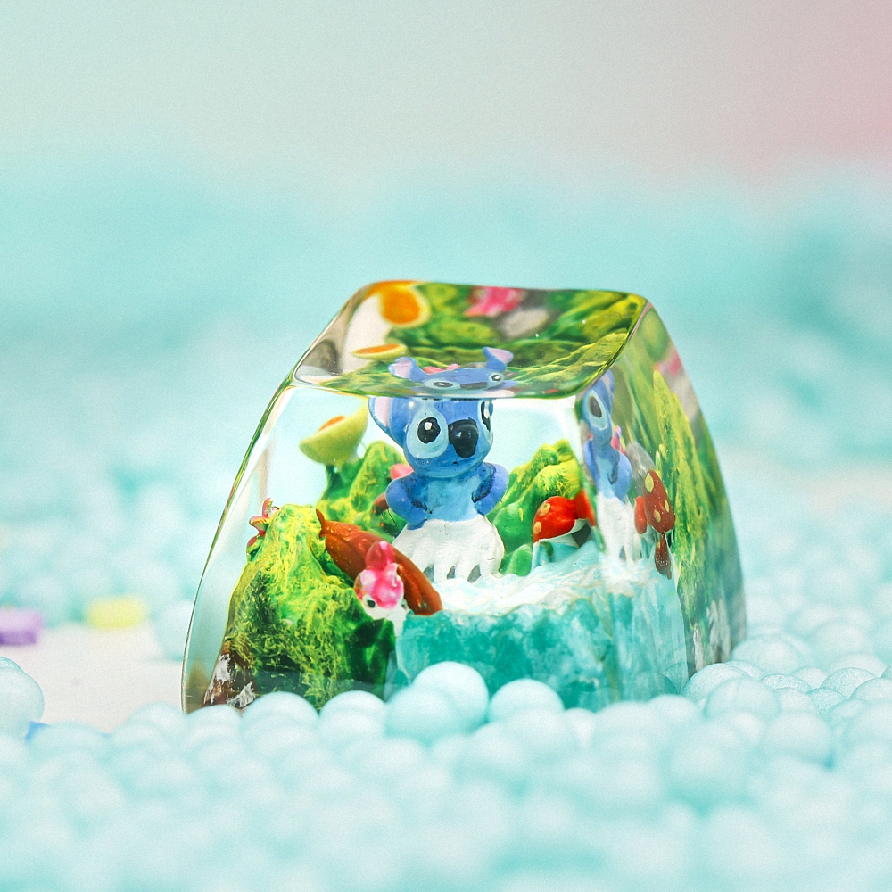 Stitch Artisan Keycap Breakwooden