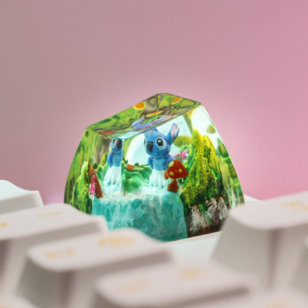 Stitch Artisan Keycap Breakwooden