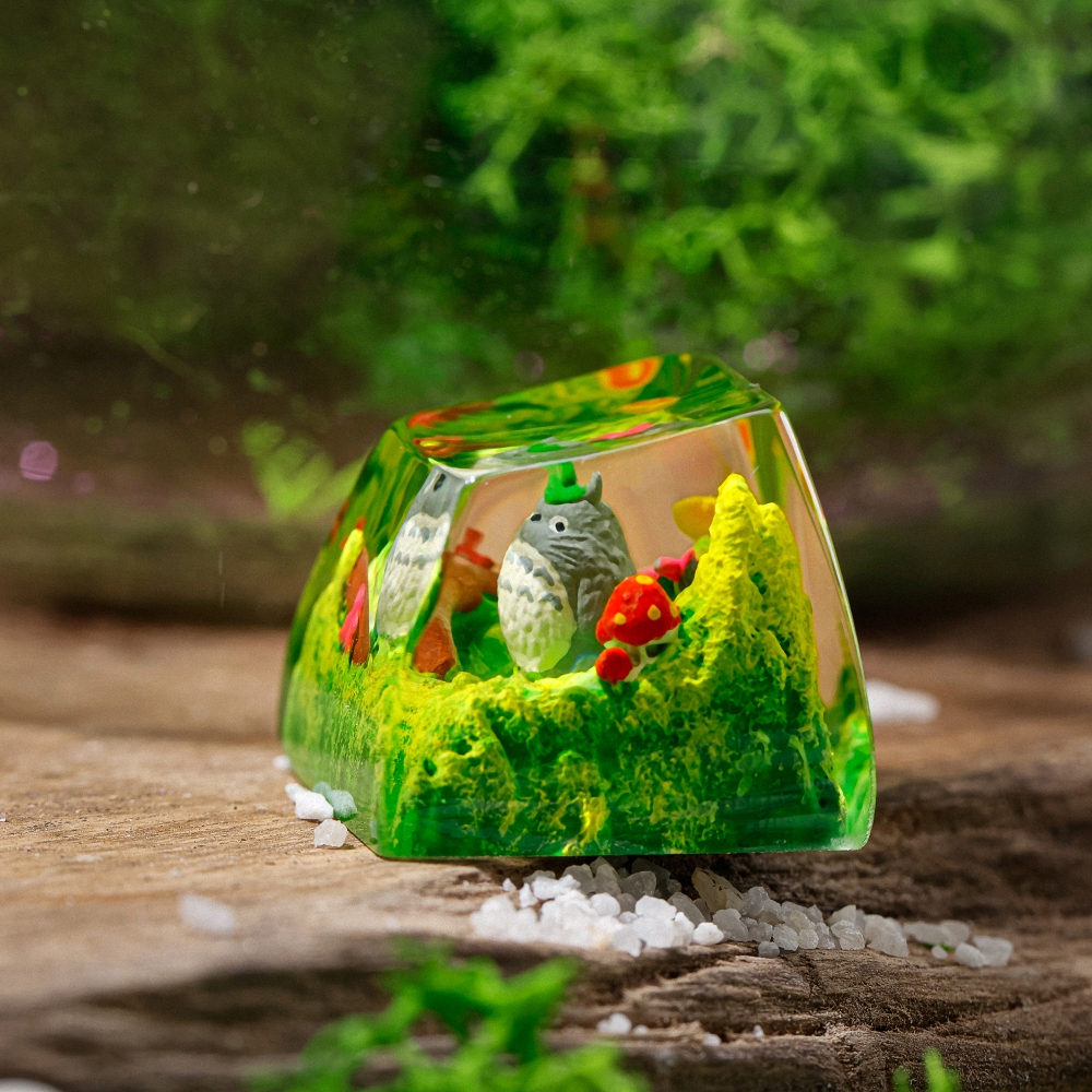 Totoro Artisan Keycap Breakwooden