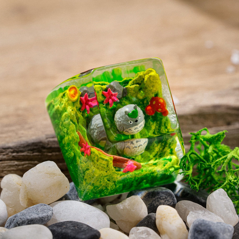 Totoro Artisan Keycap Breakwooden