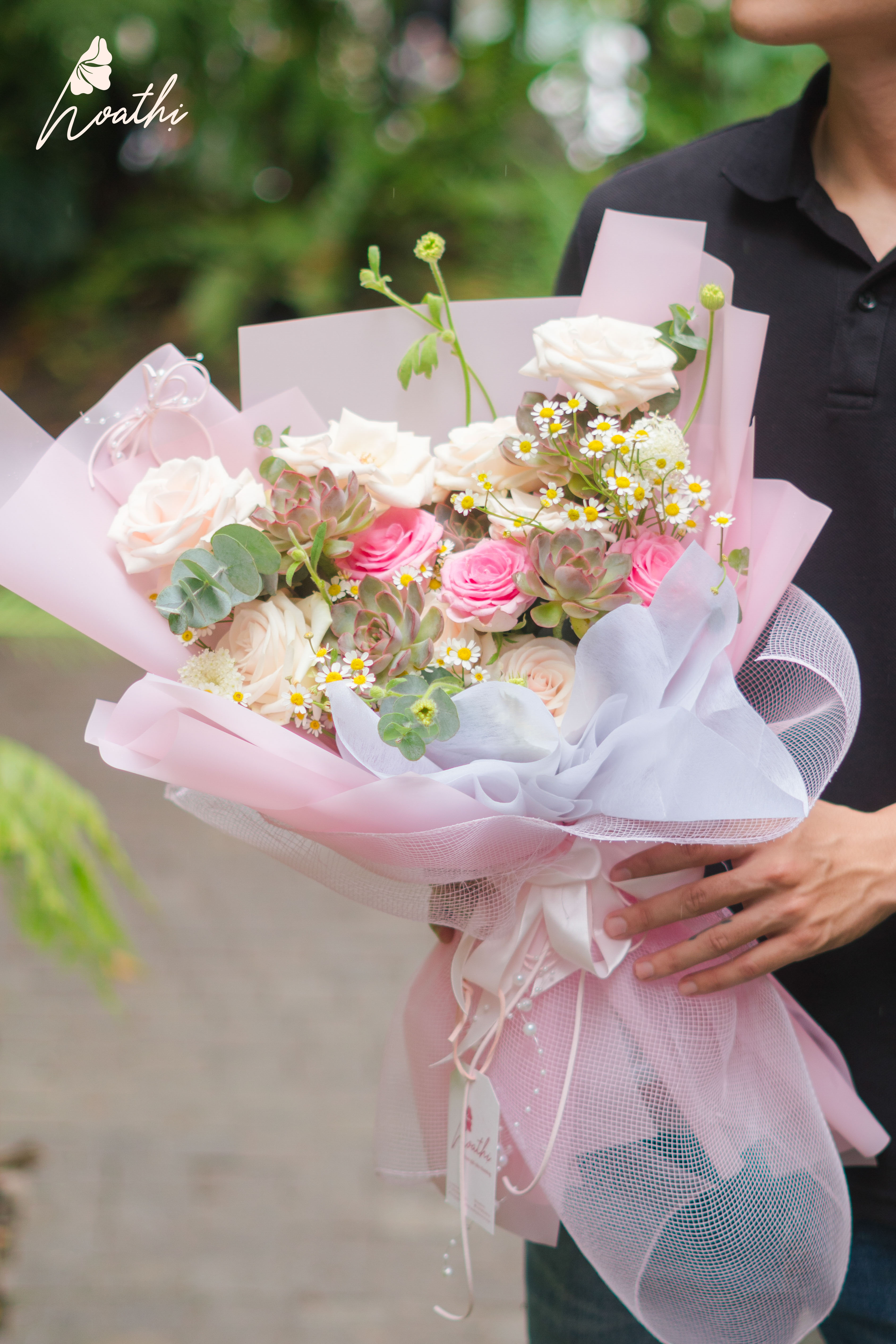 Bó Hoa Sắc Hồng