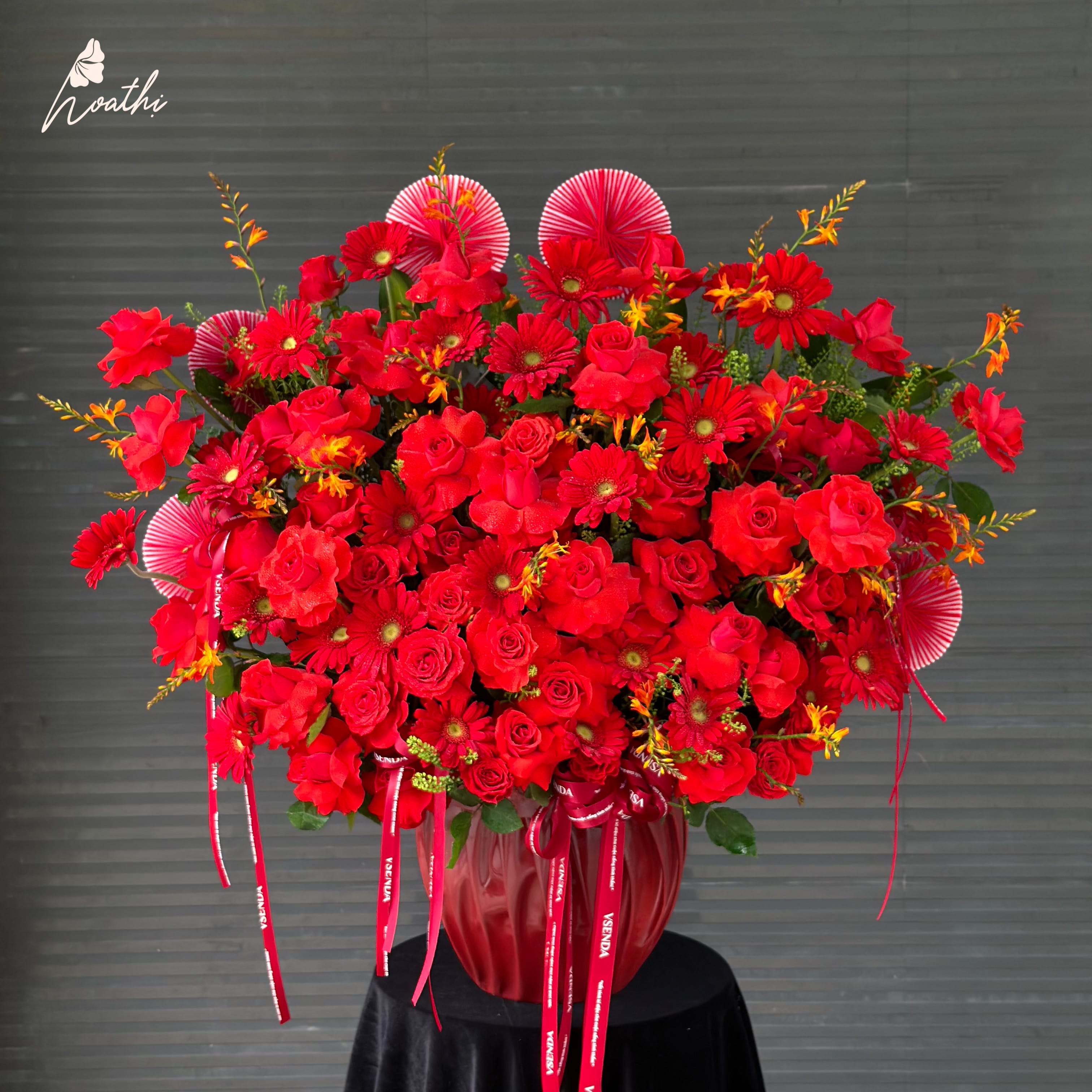 Chậu Hoa Hồng Phát - Hoa Tươi Khai Trương