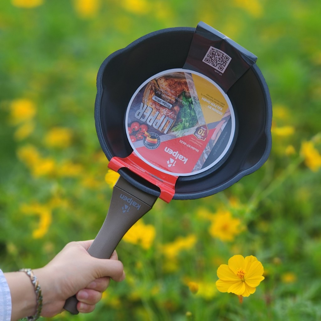 Chảo Chống Dính Sâu Lòng Có Miệng Rót, Đáy từ Kalpen Lipper, Size 20/24/26/28cm