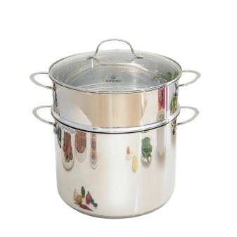 Nồi Luộc Gà Nguyên Con inox 304 5 đáy, Tặng kèm xửng hấp Kalpen Lermart L30pro