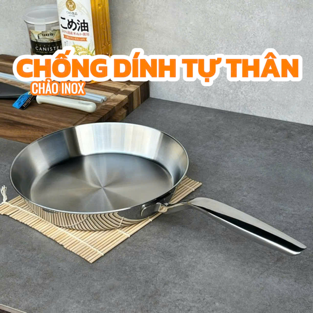 Chảo inox chống dính tự thân