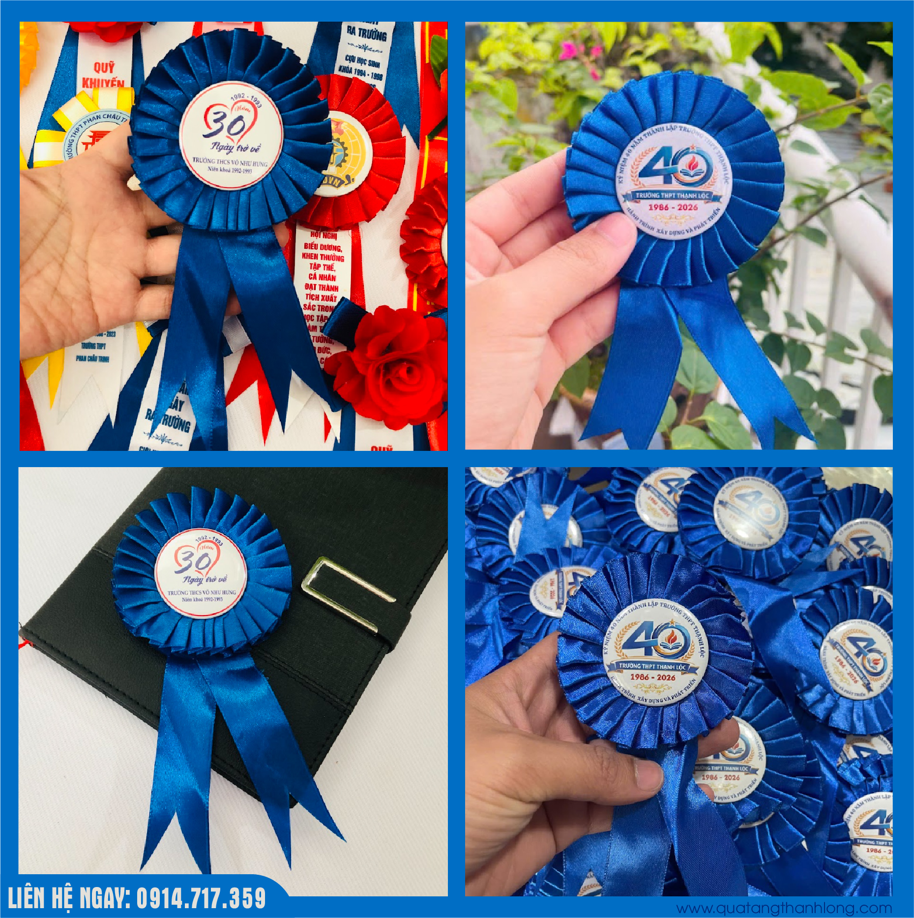 HOA CÀI ÁO KỈ NIỆM 40 NĂM NGÀY THÀNH LẬP TRƯỜNG