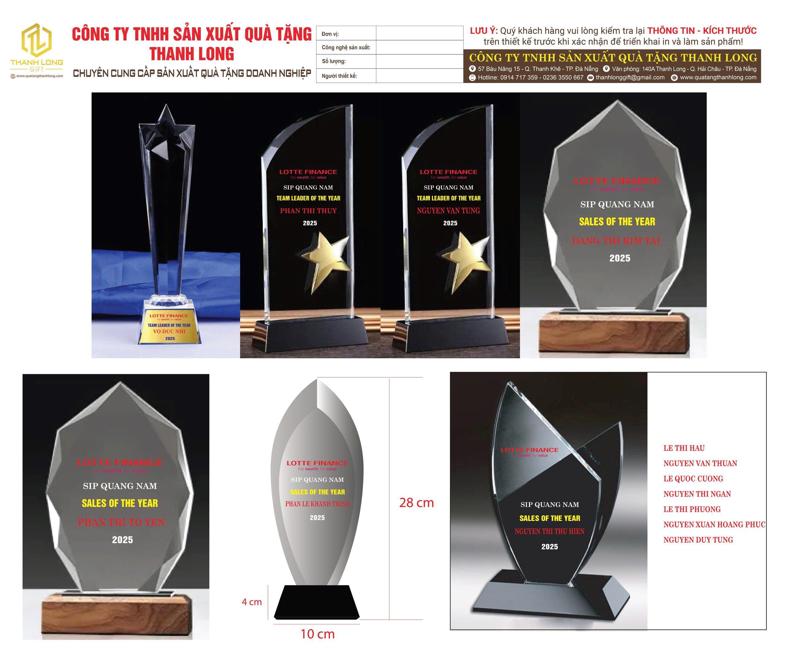 CÚP VINH DANH VÀ BẢNG VINH DANH XU HƯỚNG 2025 - ĐẦU 2026