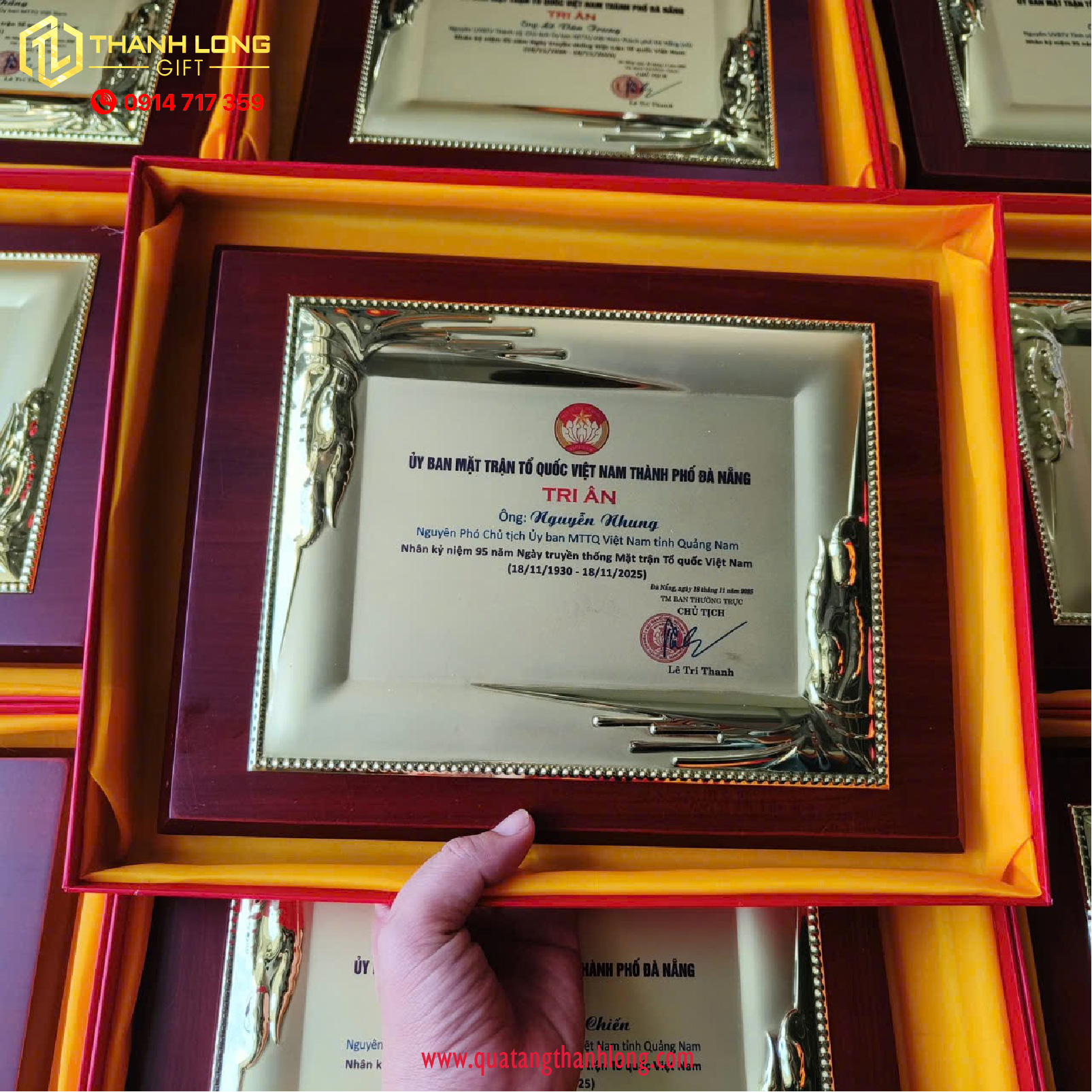 Bảng Vinh Danh thành tích của UBMTTQ - TP Đà Năng