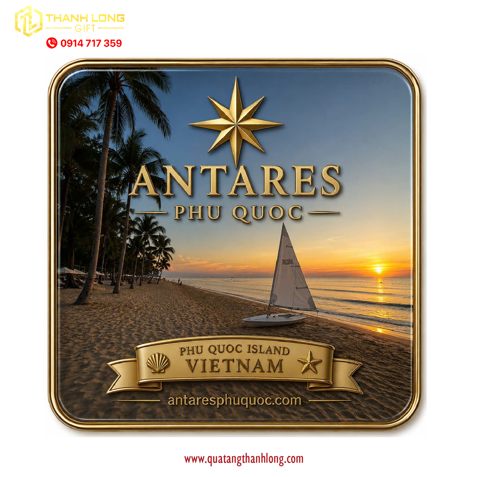 Nam châm dán tủ lạnh khách sạn Antares tặng khách hàng