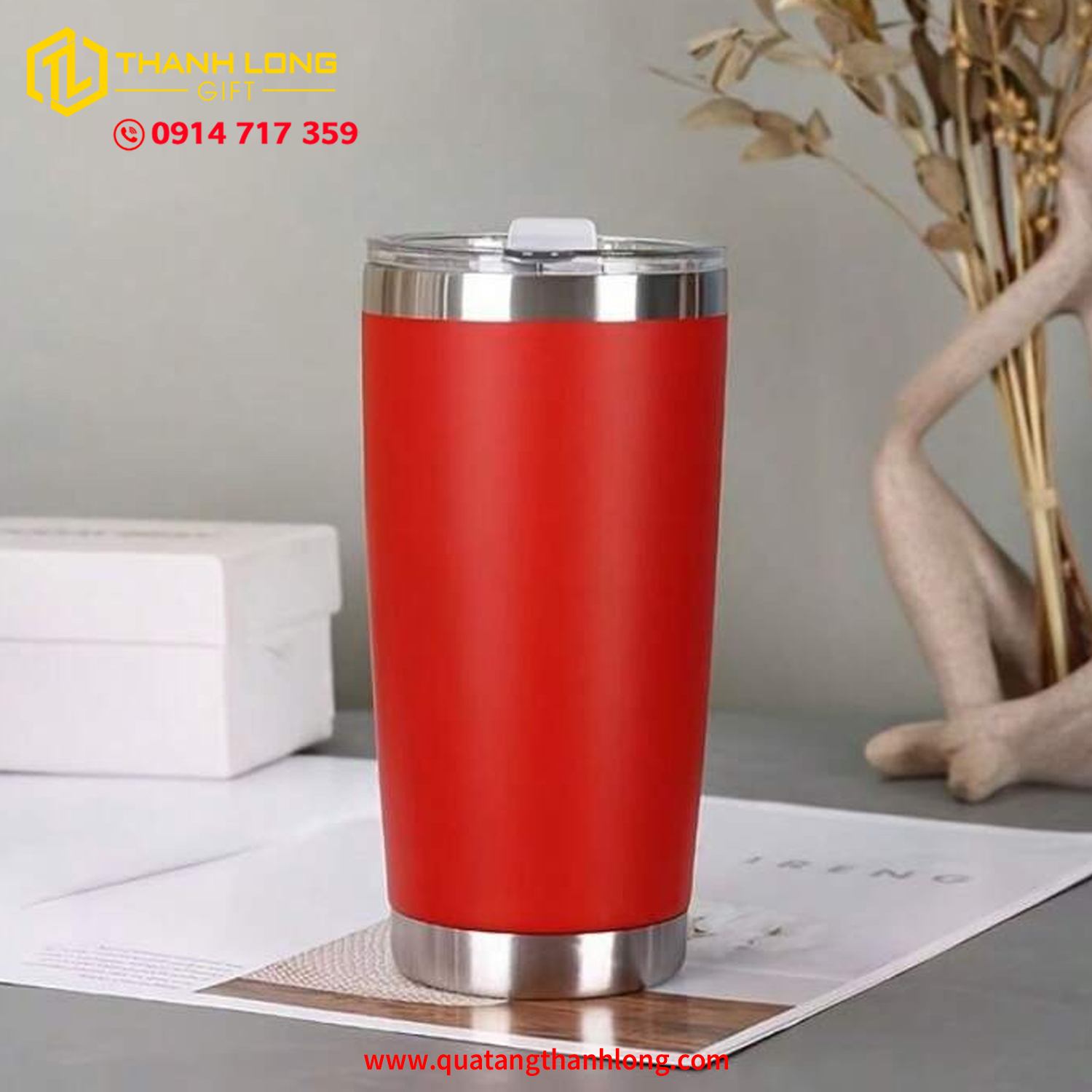 Ly giữ nhiệt 600ml in logo