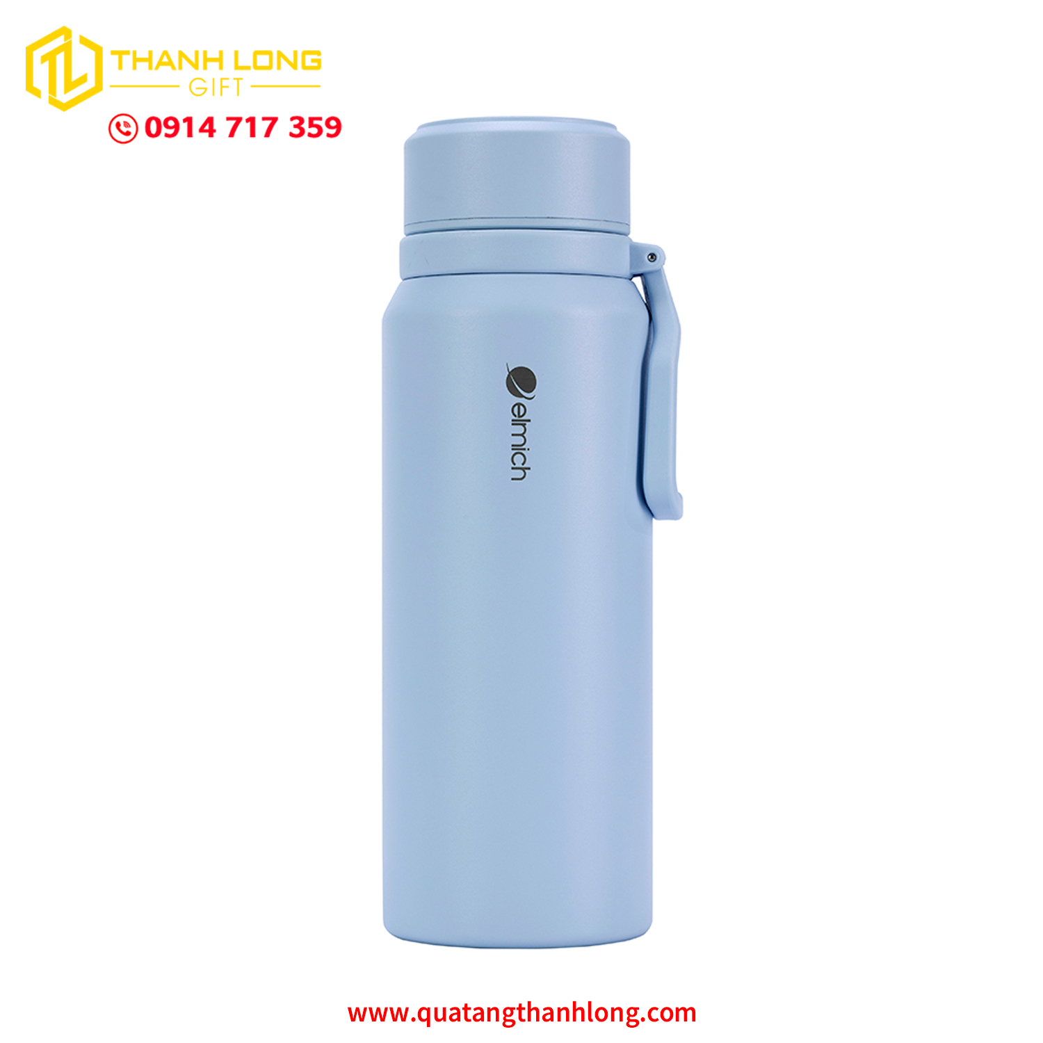 Bình giữ nhiệt inox Elmich 810ml in logo
