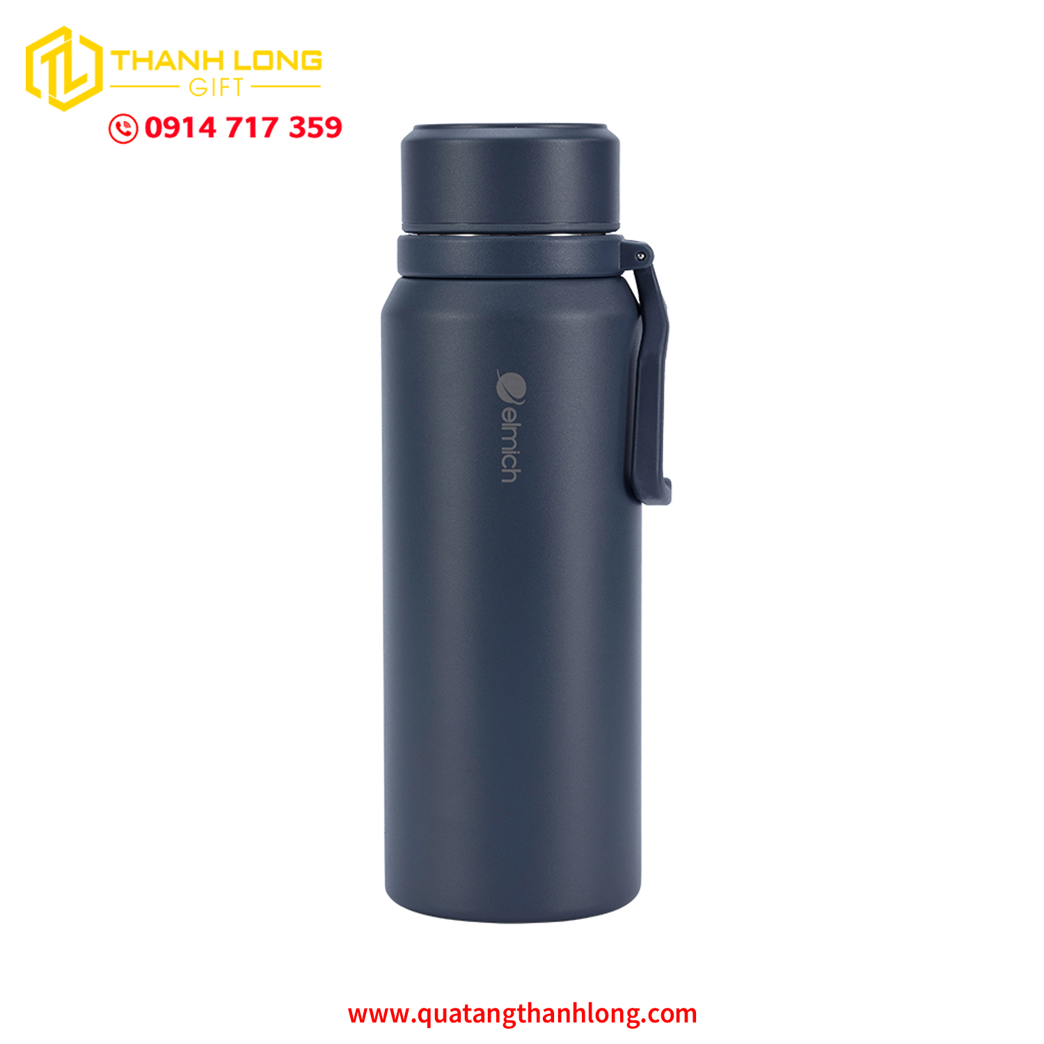 Bình giữ nhiệt inox Elmich 810ml in logo