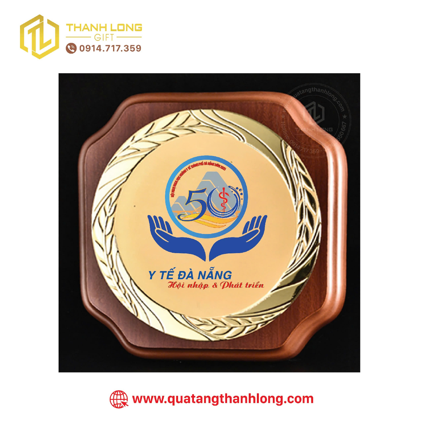 Bảng vinh danh vuông ép kim loại Y tế Đà Nẵng