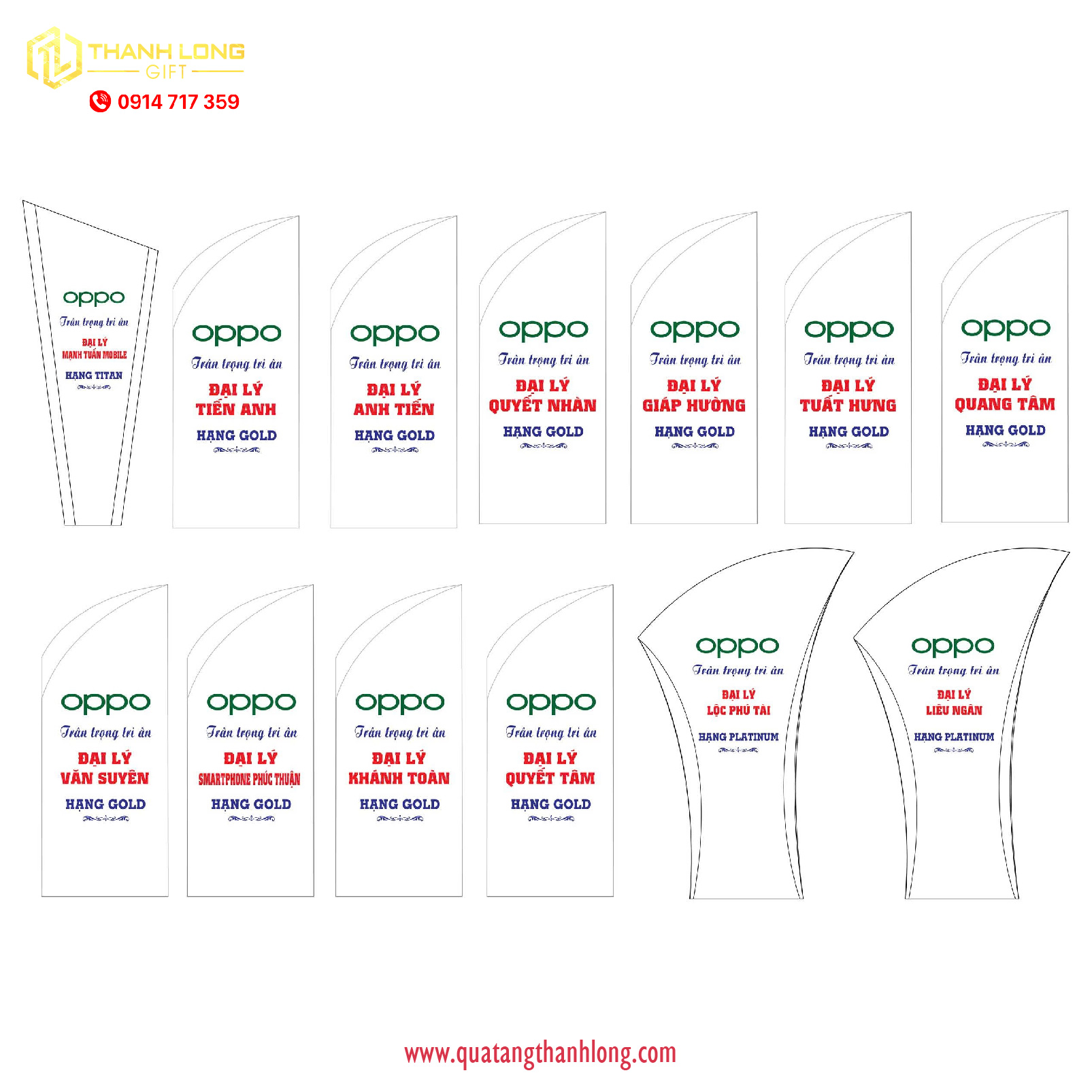 CÚP VINH DANH - OPPO VIỆT NAM