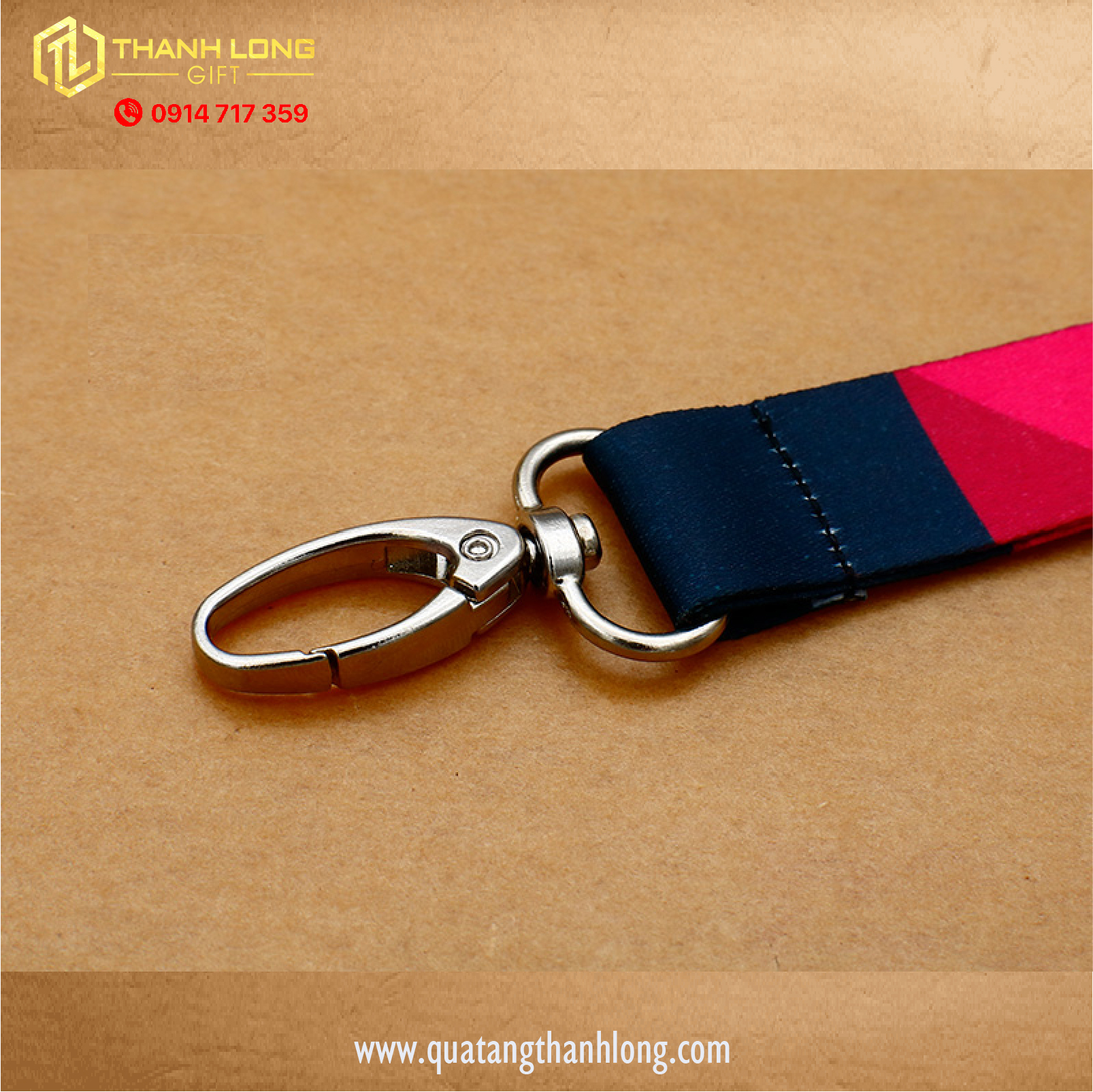 In dây đeo thẻ rộng 2cm in theo cầu