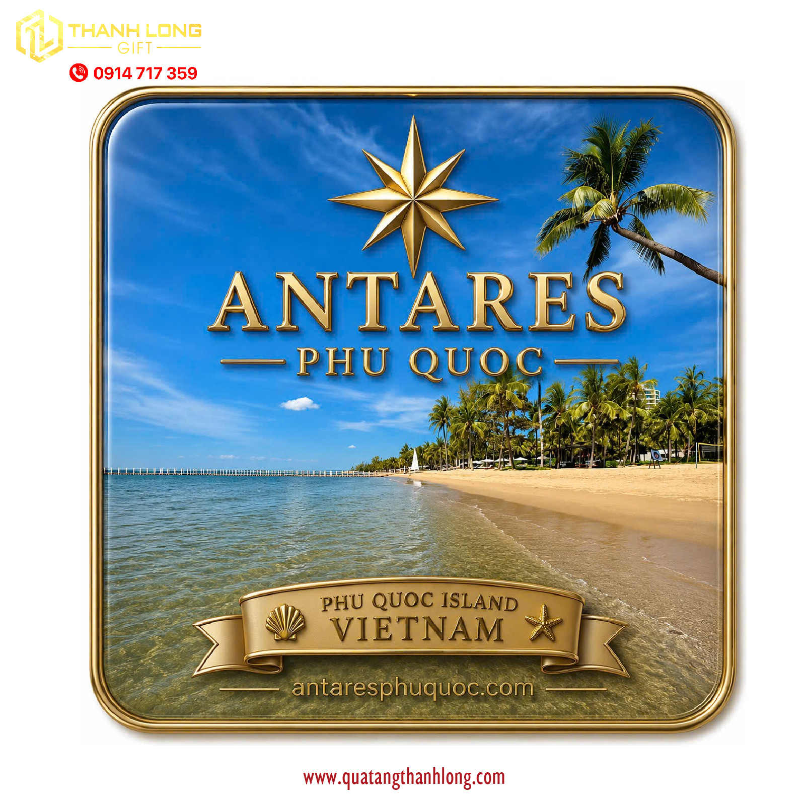 Nam châm dán tủ lạnh khách sạn Antares tặng khách hàng
