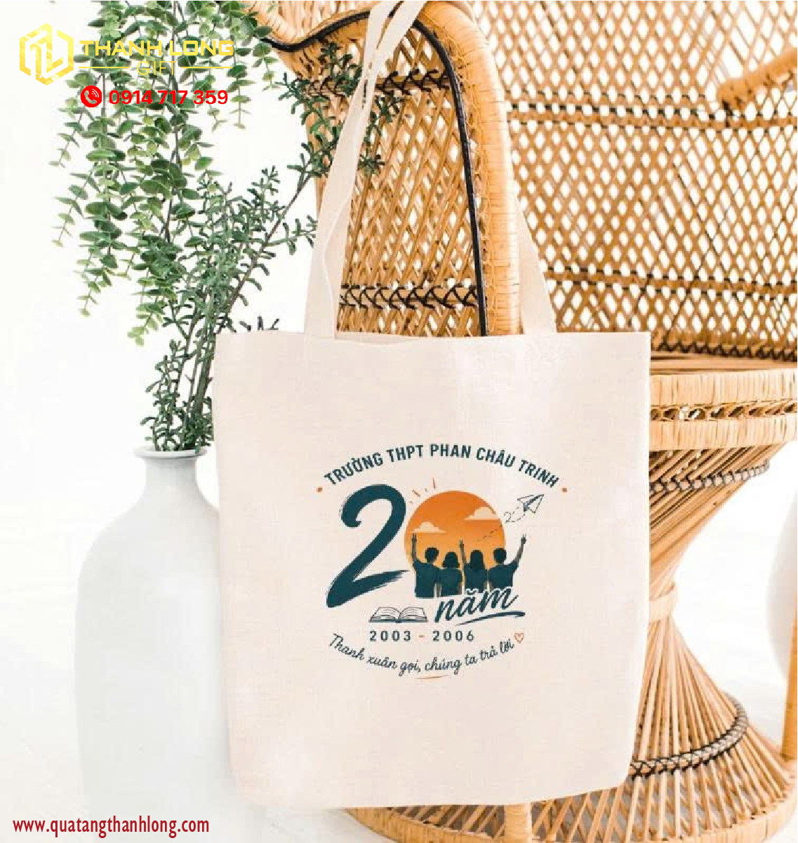 Túi vải canvas in theo yêu cầu