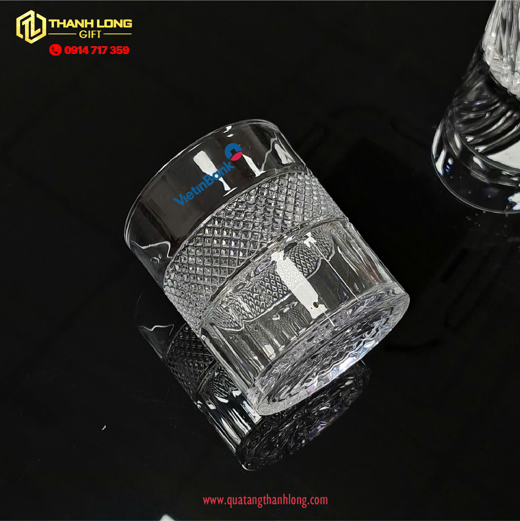 Bộ 6 ly thủy tinh Vietinbank- in ấn thiết kế theo yêu cầu