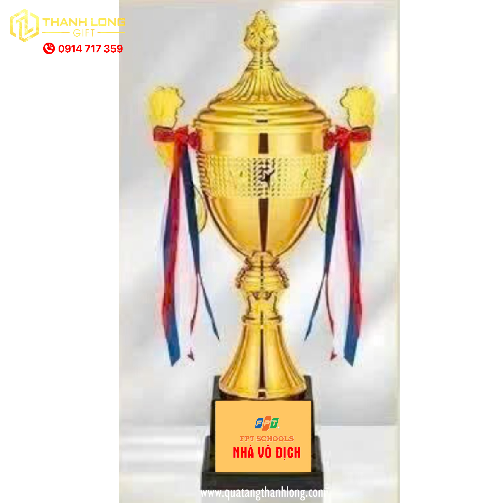 Cúp bóng đá kim loại - in logo theo yêu cầu - 7726