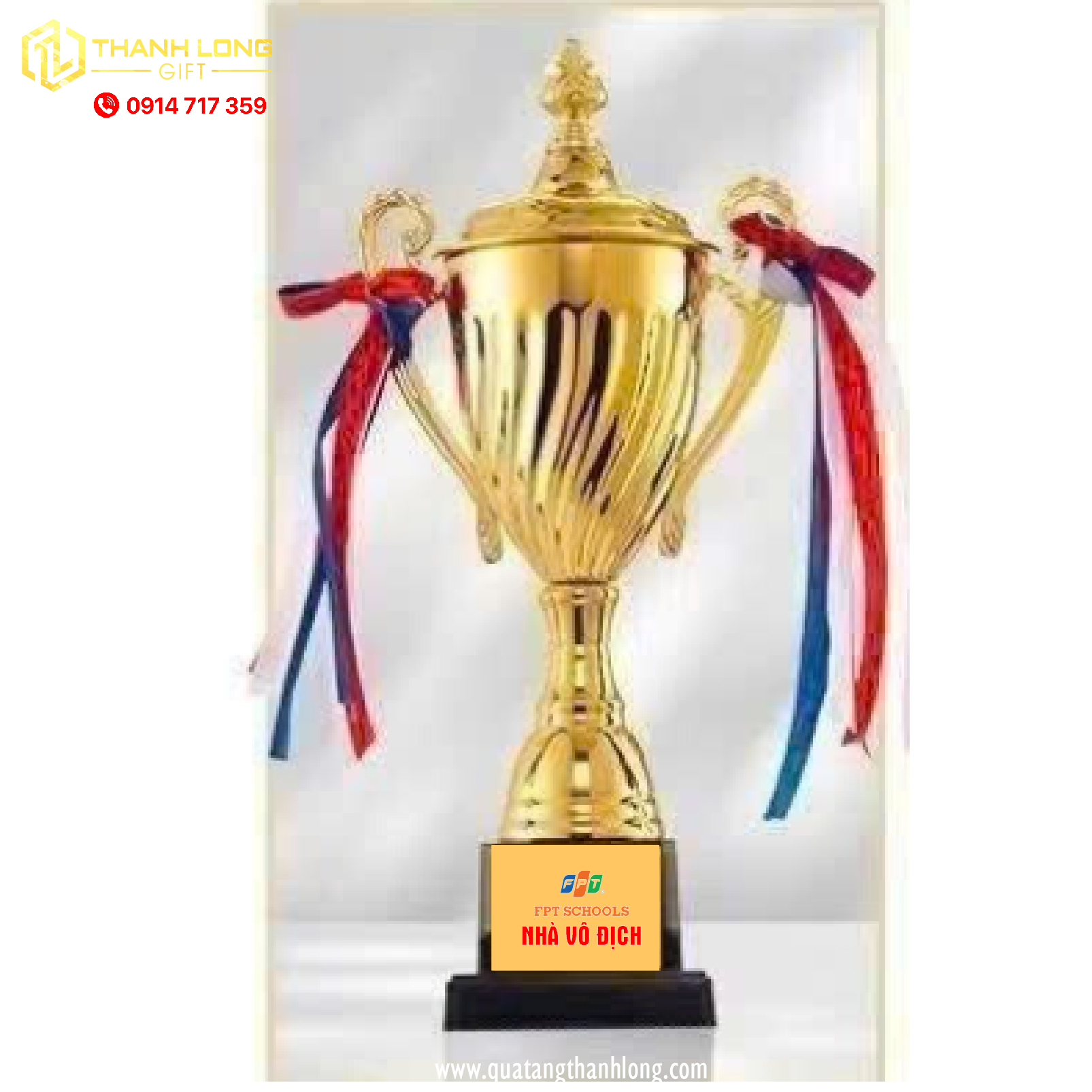 Cúp bóng đá kim loại - in logo theo yêu cầu - 140