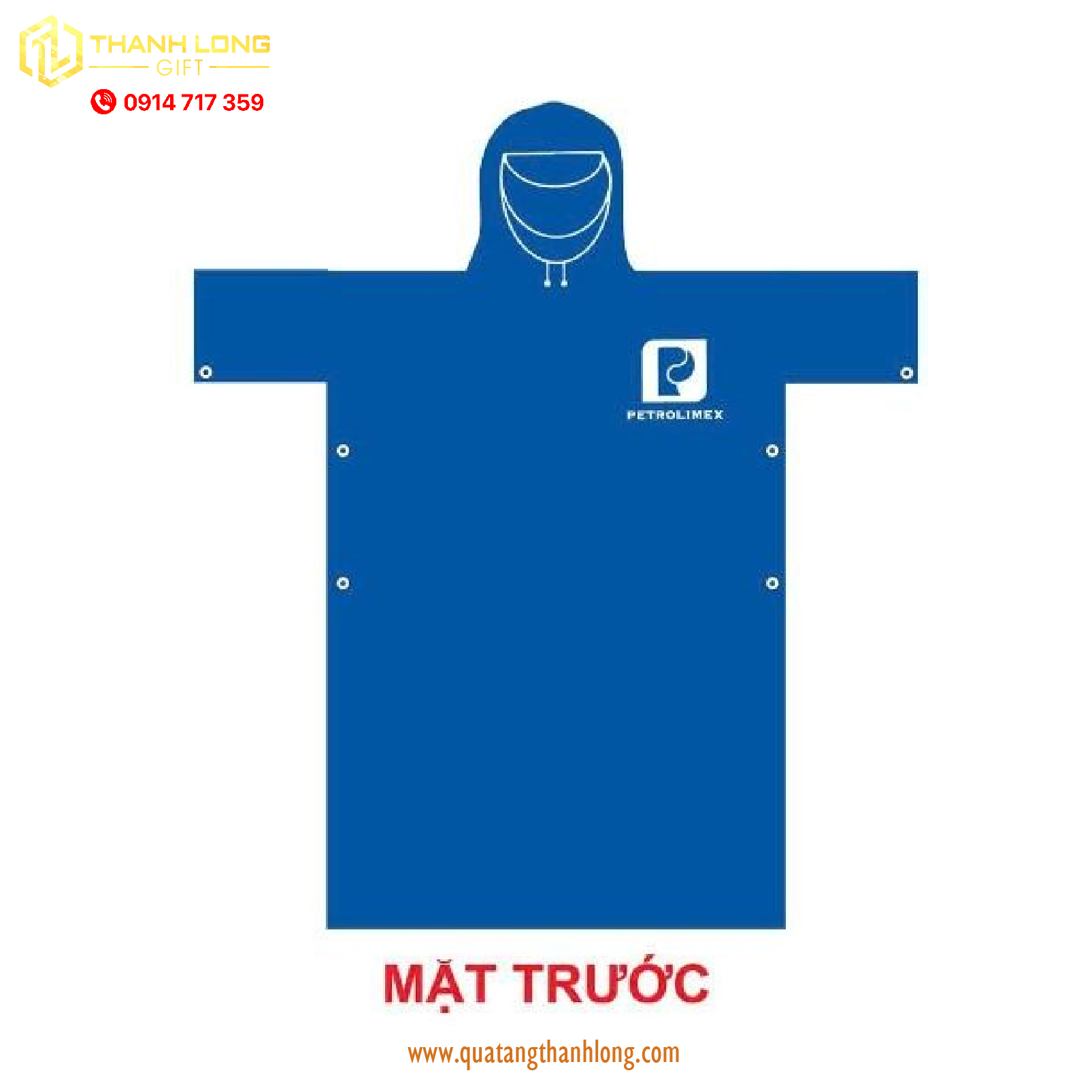 Áo mưa cánh dơi in Logo Petrolimex