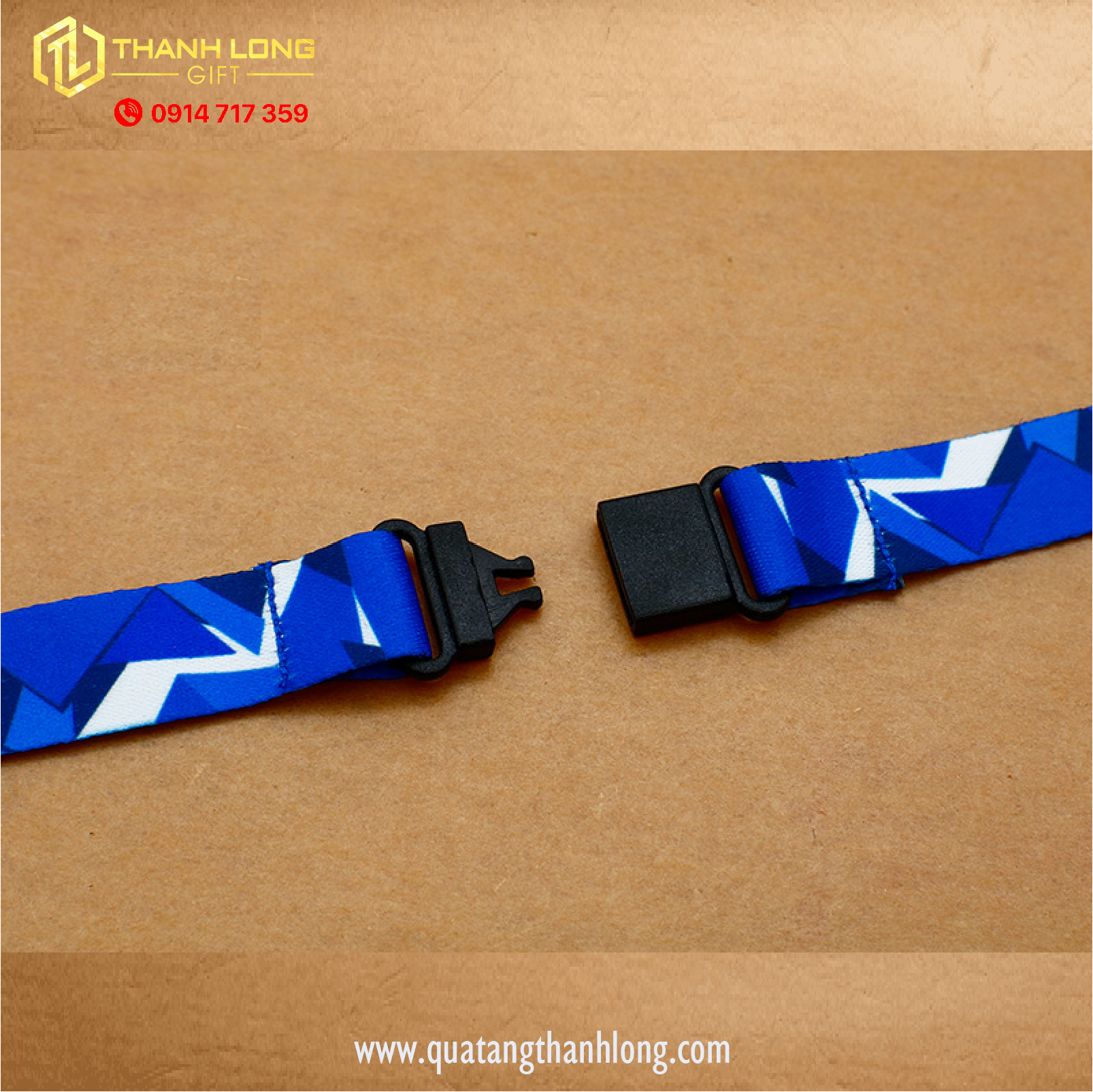 Dây đeo bảng tên in logo gắn khóa an toàn