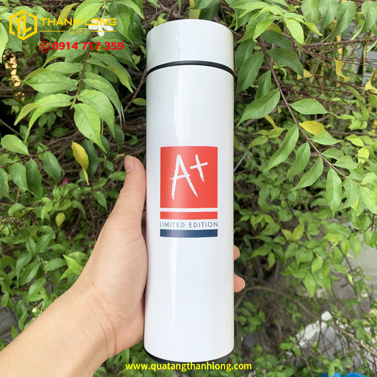 Bình nhiệt in logo 500ml nắp vặn