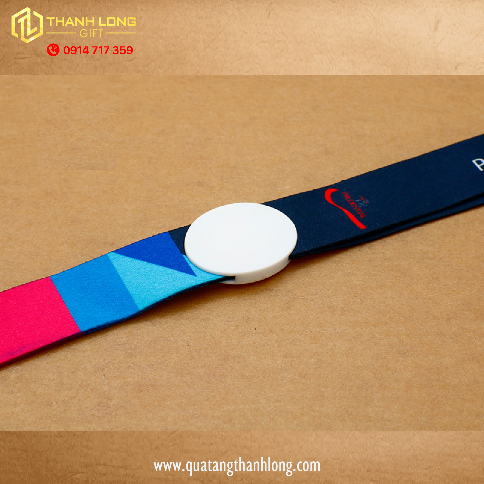 In dây đeo thẻ rộng 2cm in theo cầu