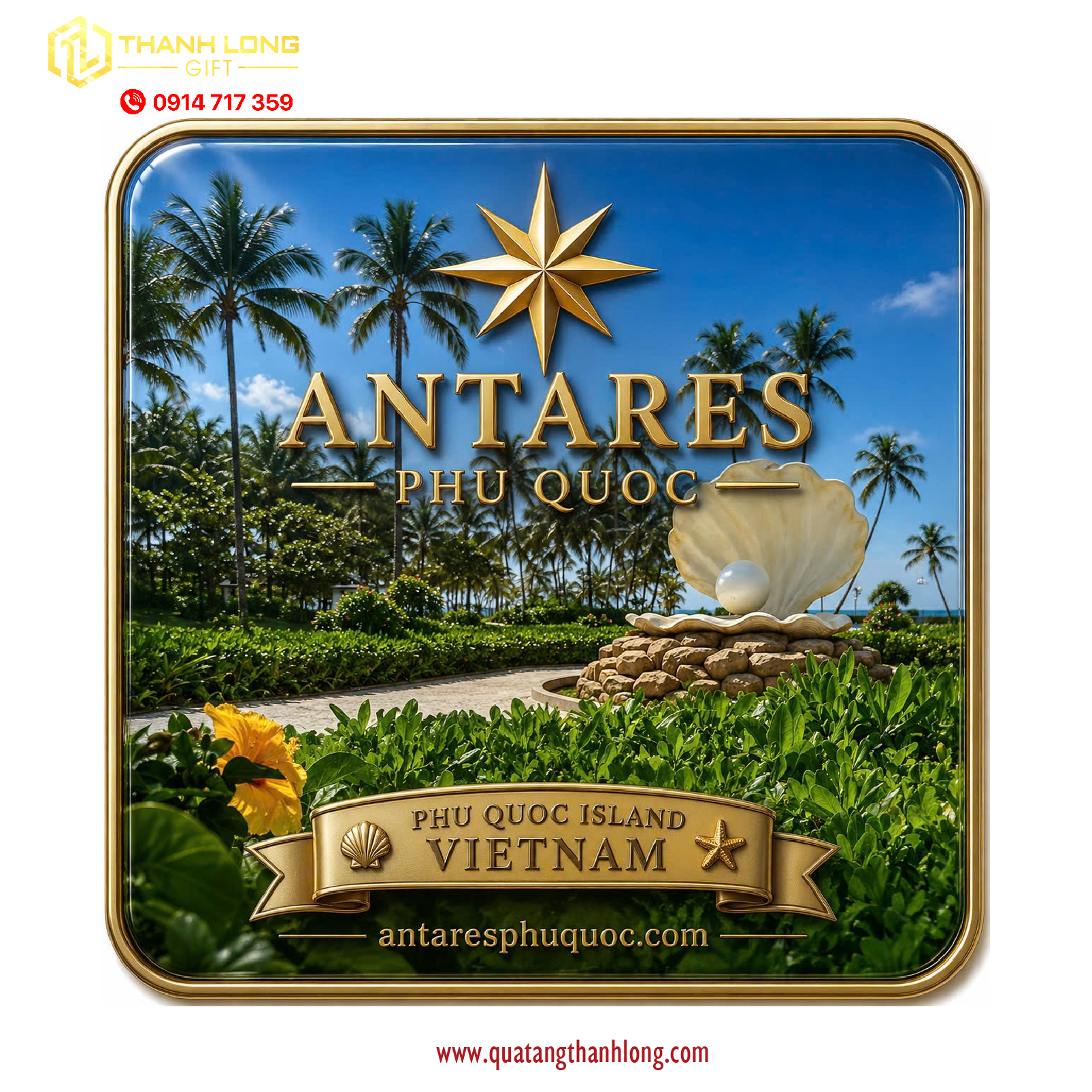 Nam châm dán tủ lạnh khách sạn Antares tặng khách hàng