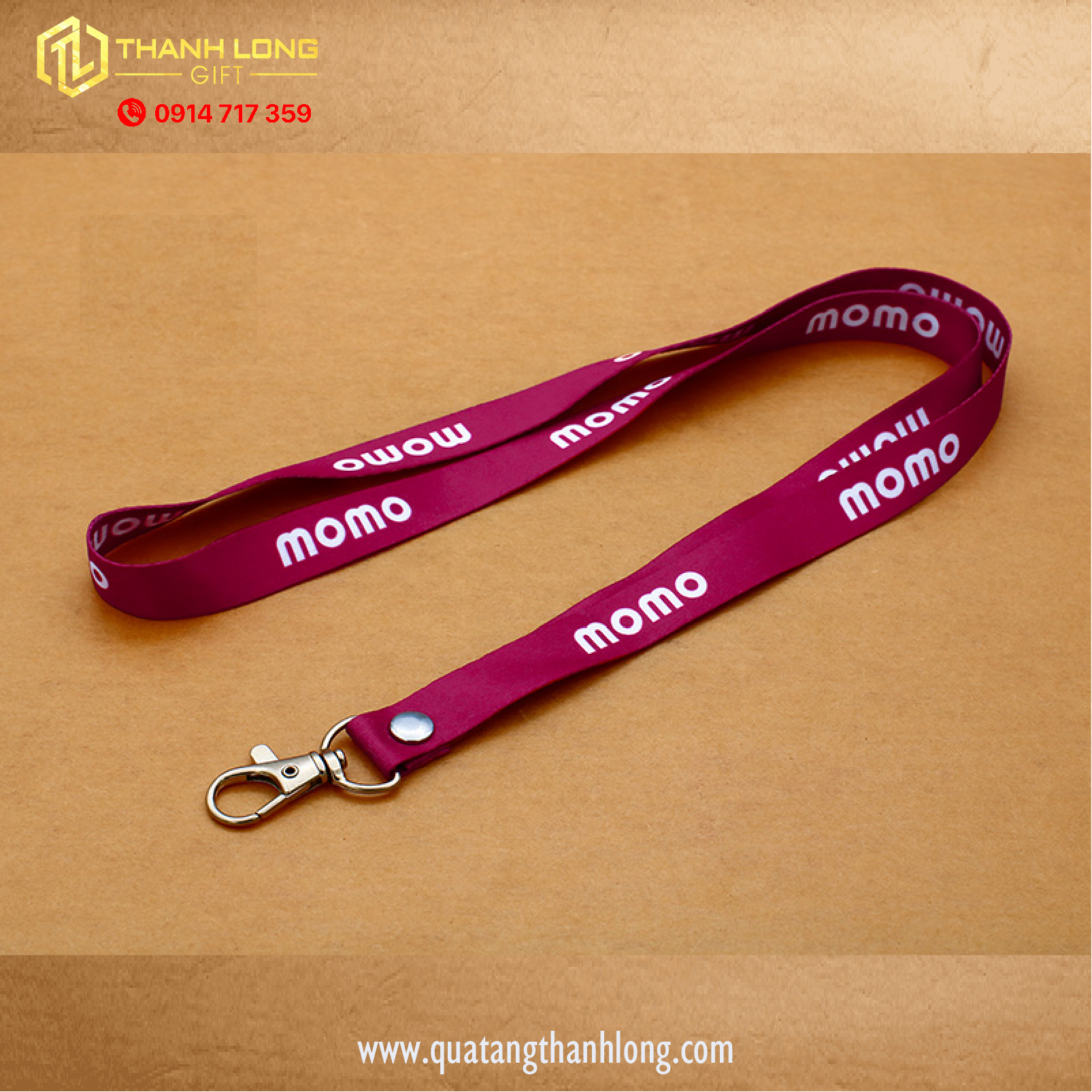 dây đeo bảng tên gắn móc kim lọa in theo yêu cầu