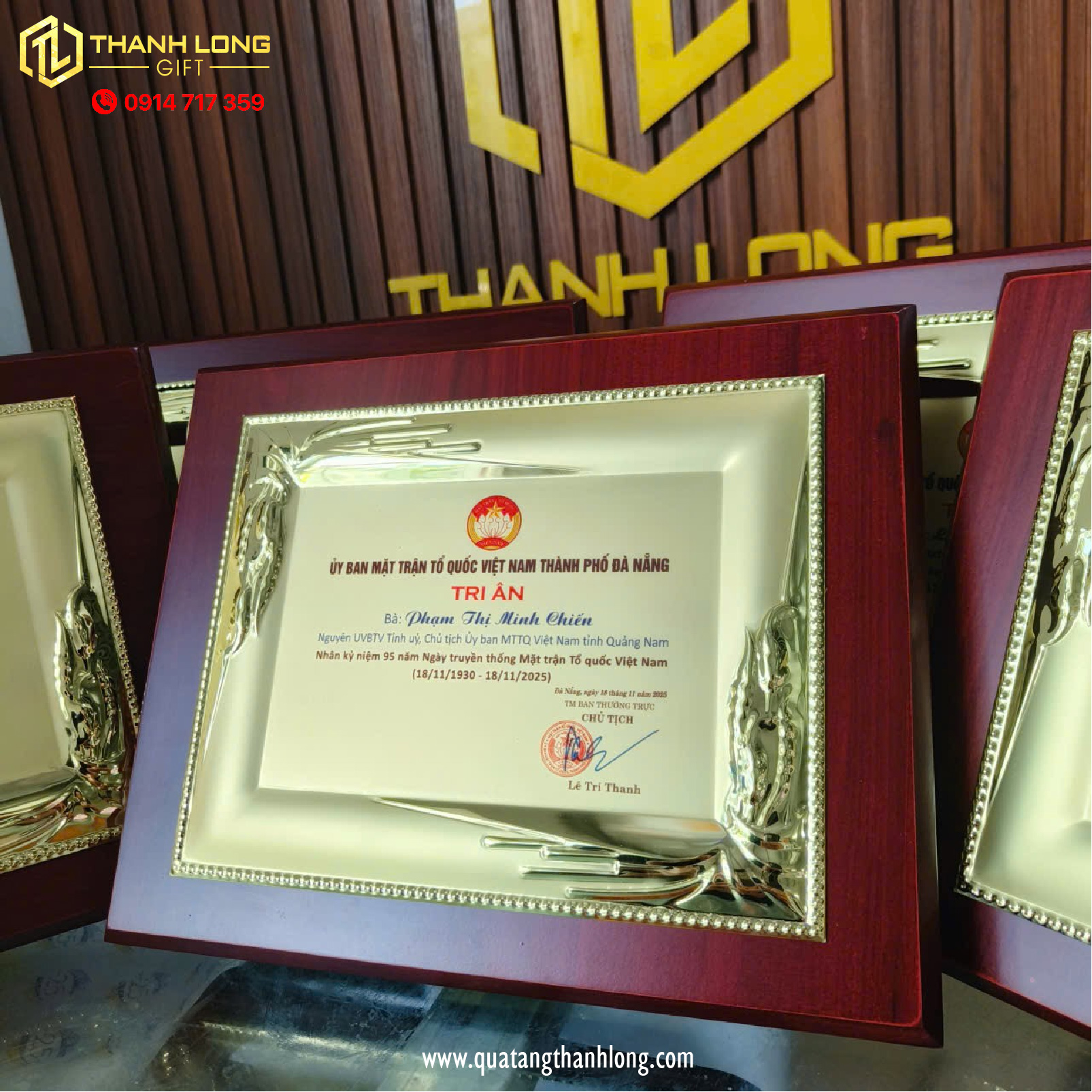 Bảng Vinh Danh thành tích của UBMTTQ - TP Đà Năng