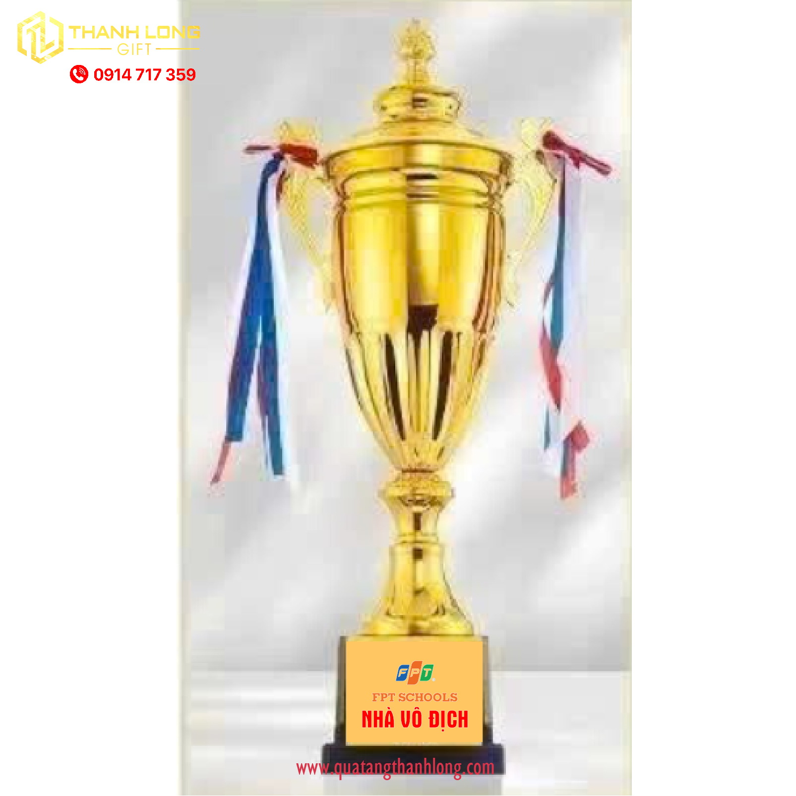 Cúp bóng đá kim loại - in logo theo yêu cầu - 7701