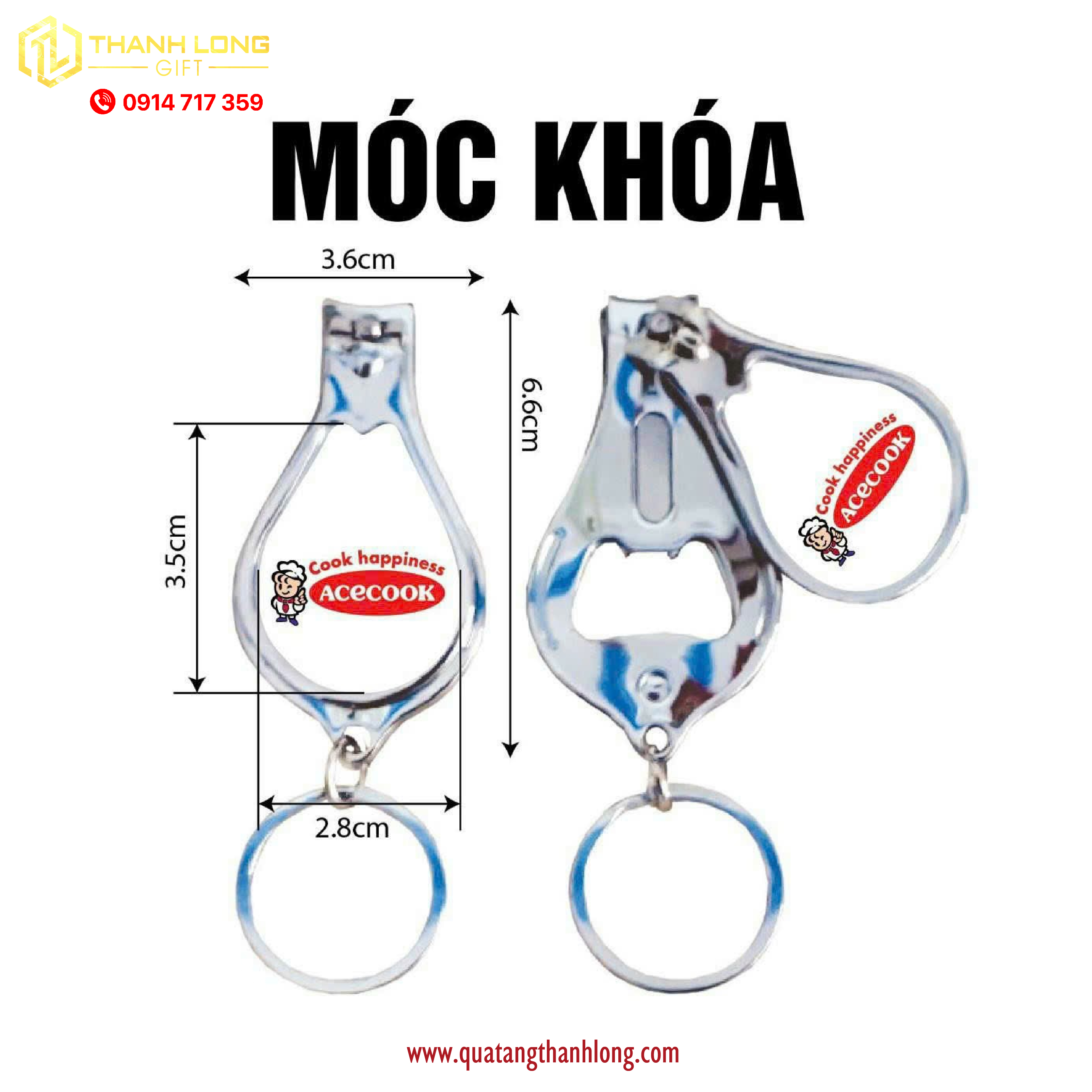 MÓC KHÓA KIM LOẠI KHUI BIA