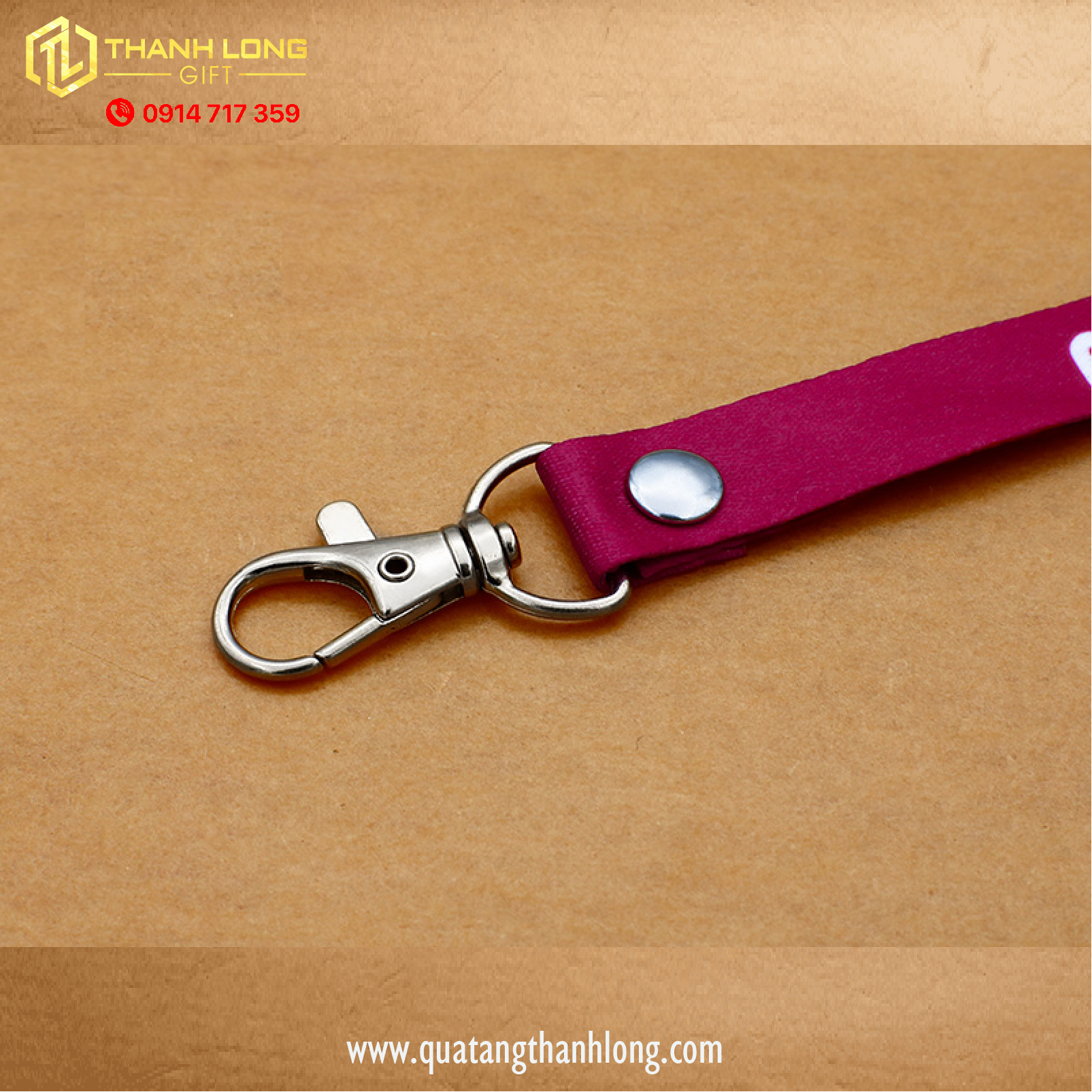 dây đeo bảng tên gắn móc kim lọa in theo yêu cầu