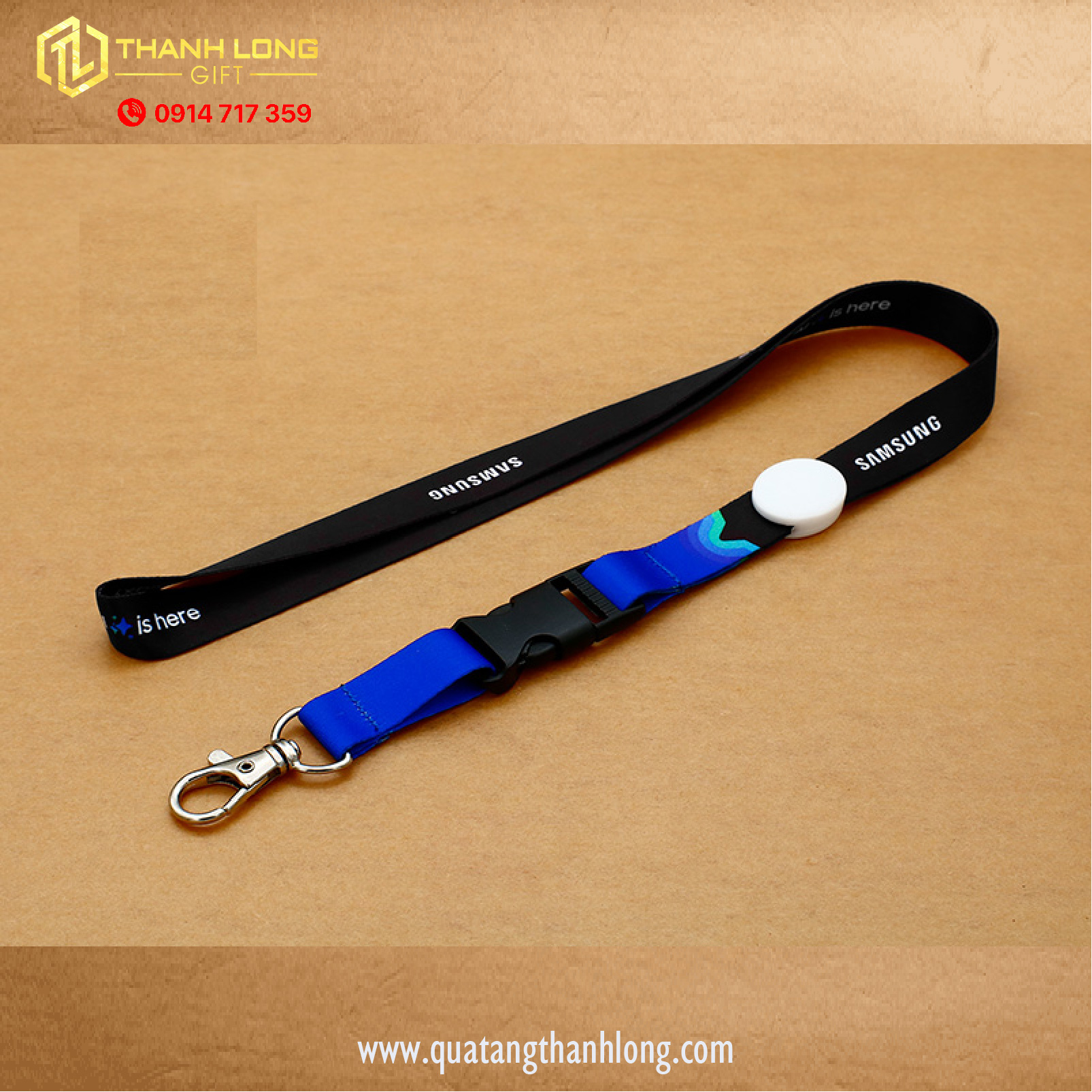 Dây đeo thẻ nhân viên cao cấp in theo yêu cầu