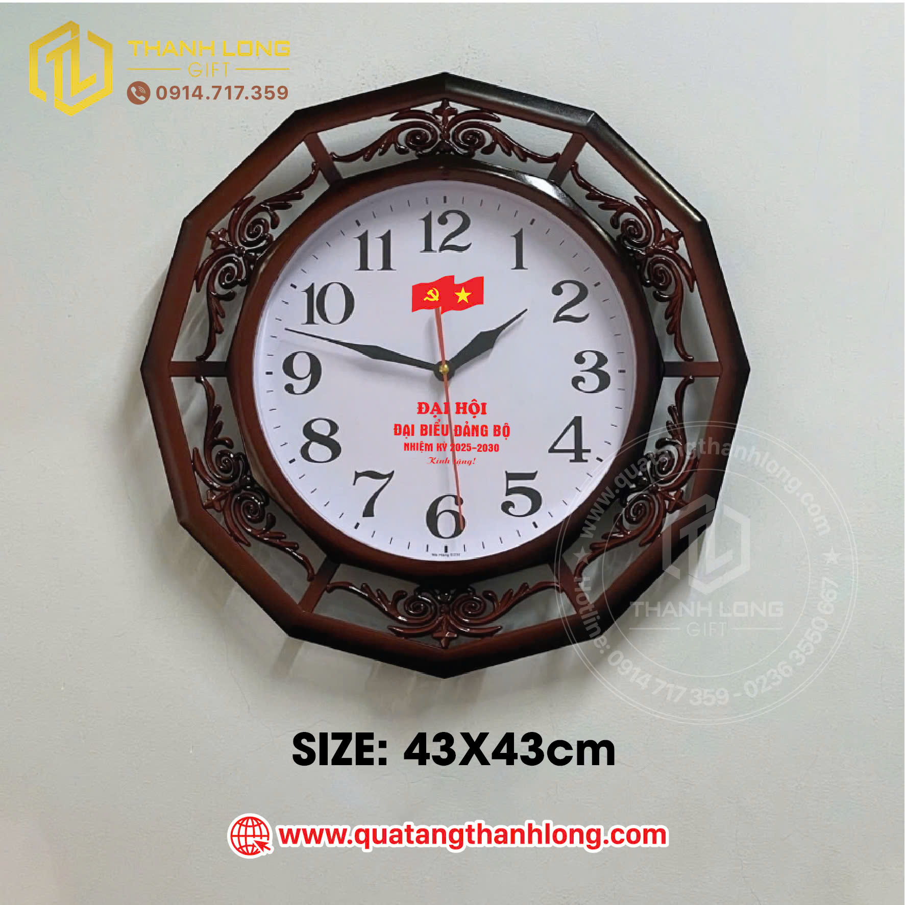 Đồng hồ in logo đại Hội