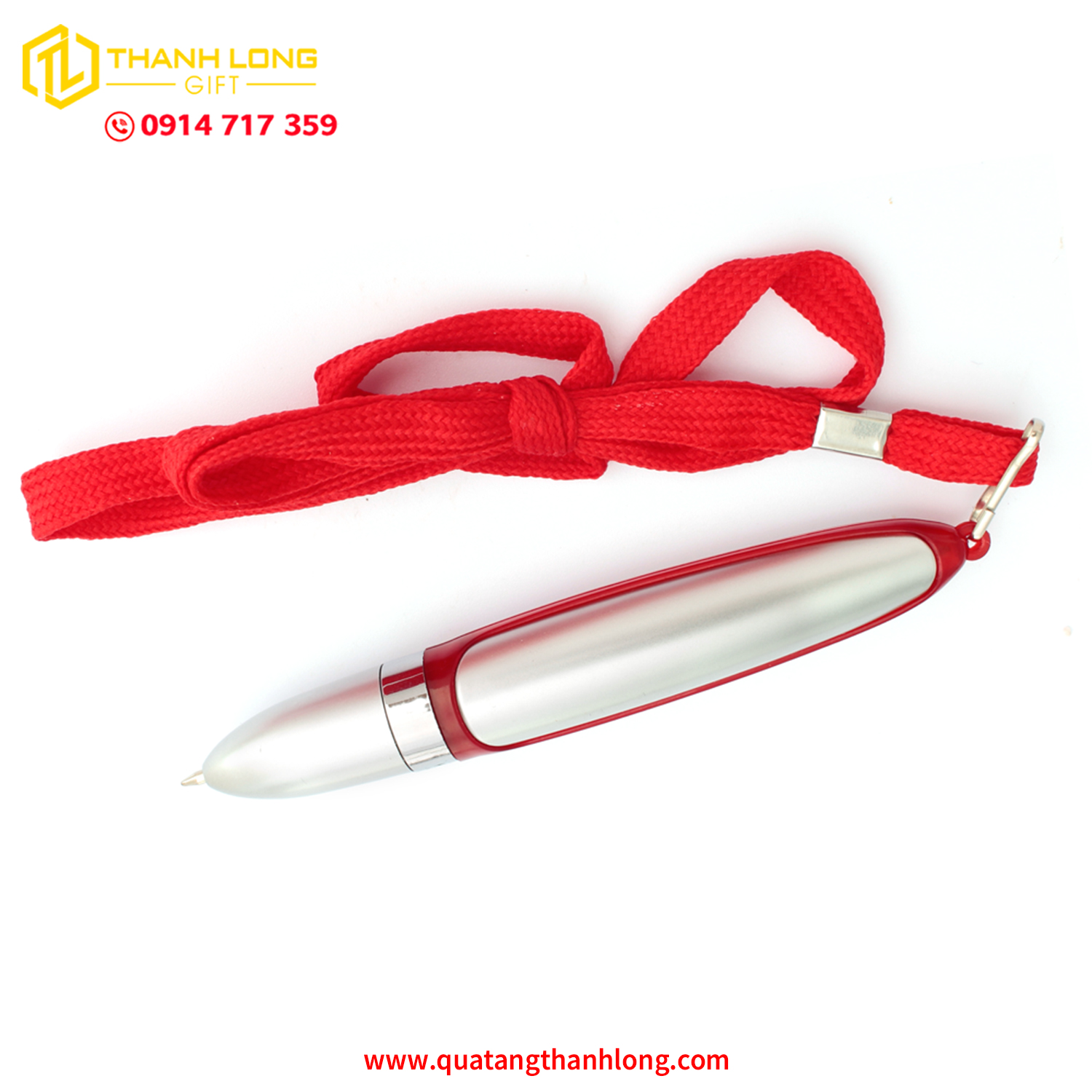 Bút Bi Nhựa BP-1797A Có Dây Đeo Tiện Lợi