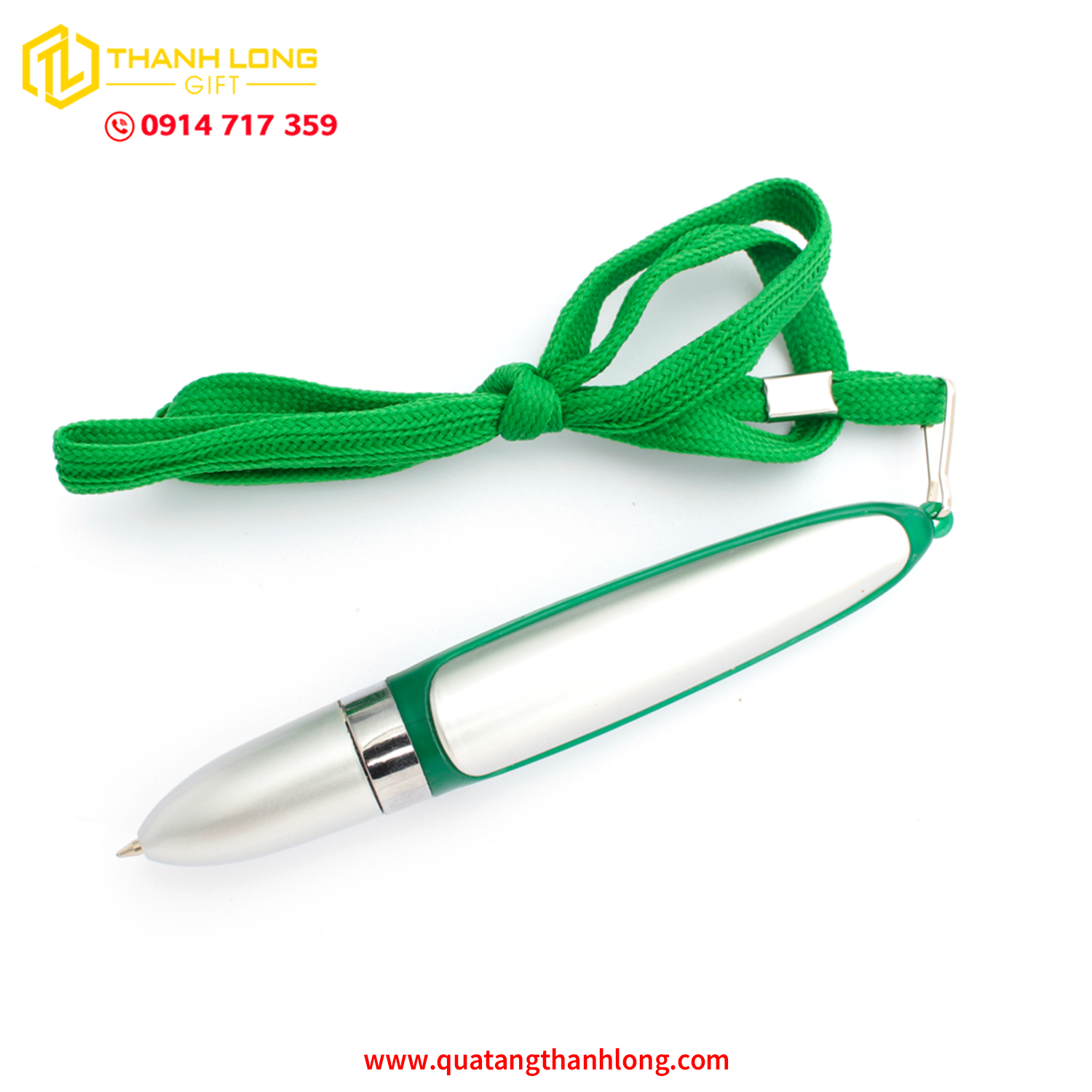 Bút Bi Nhựa BP-1797A Có Dây Đeo Tiện Lợi