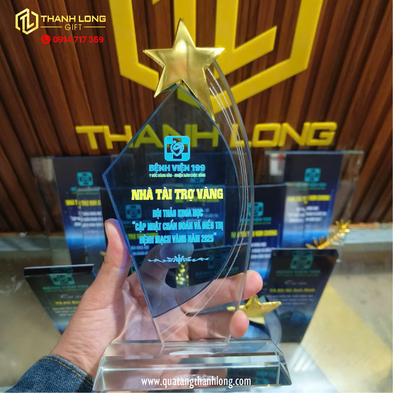 Cúp vinh danh Thủy tinh, Pha lê - Bệnh viện 199 Đà Nẵng