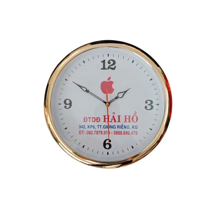 Đồng hồ treo tường in logo theo yêu cầu