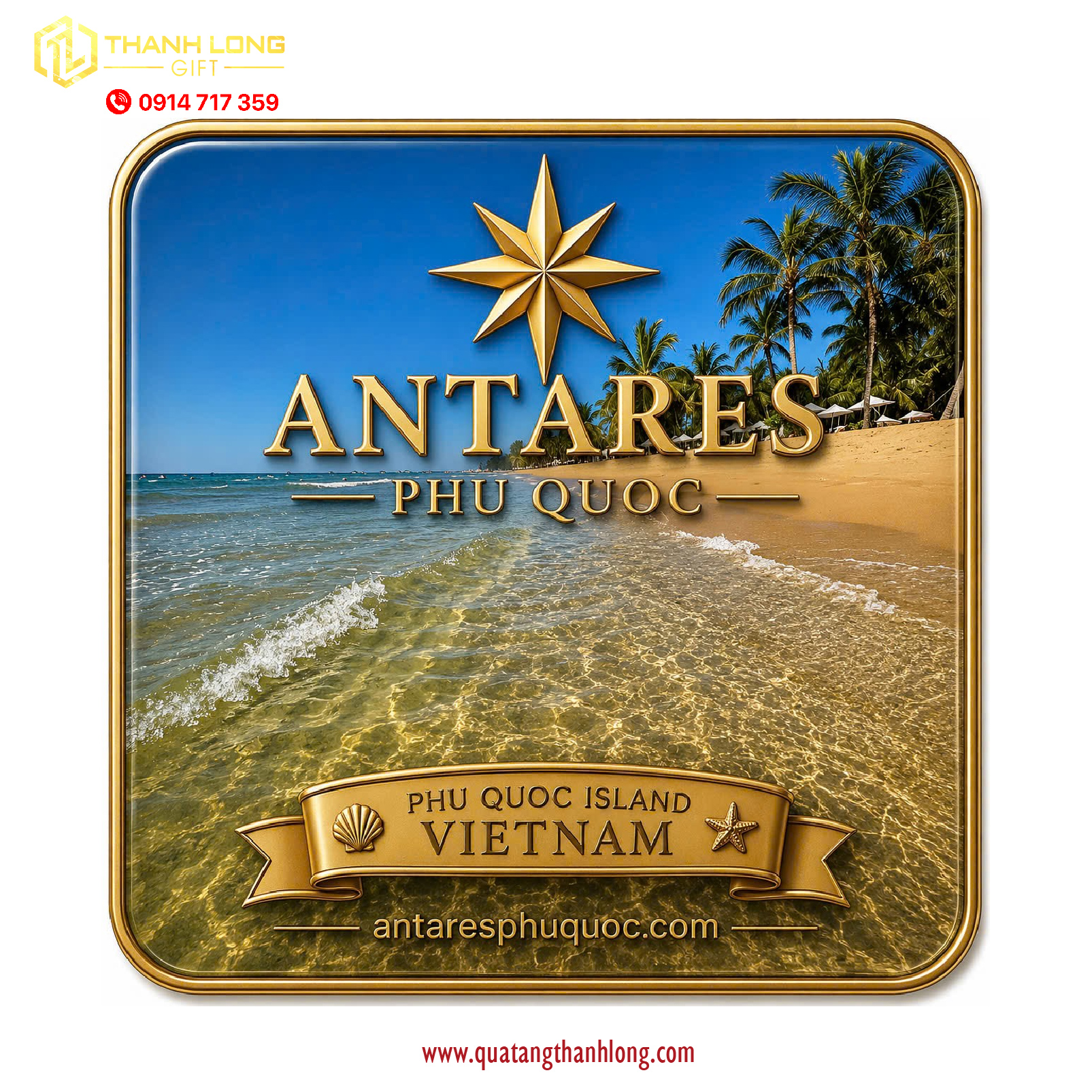 Nam châm dán tủ lạnh khách sạn Antares tặng khách hàng