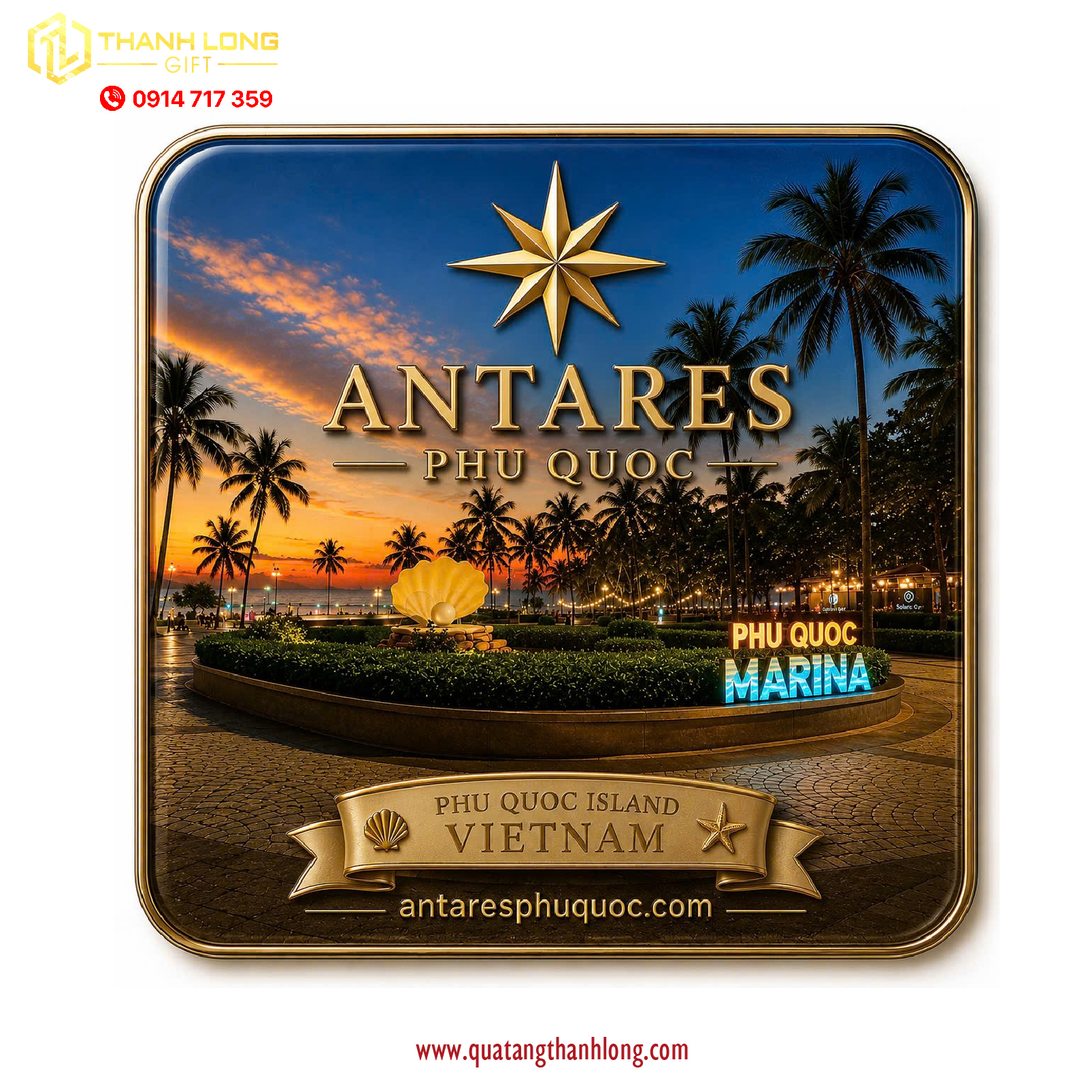 Nam châm dán tủ lạnh khách sạn Antares tặng khách hàng