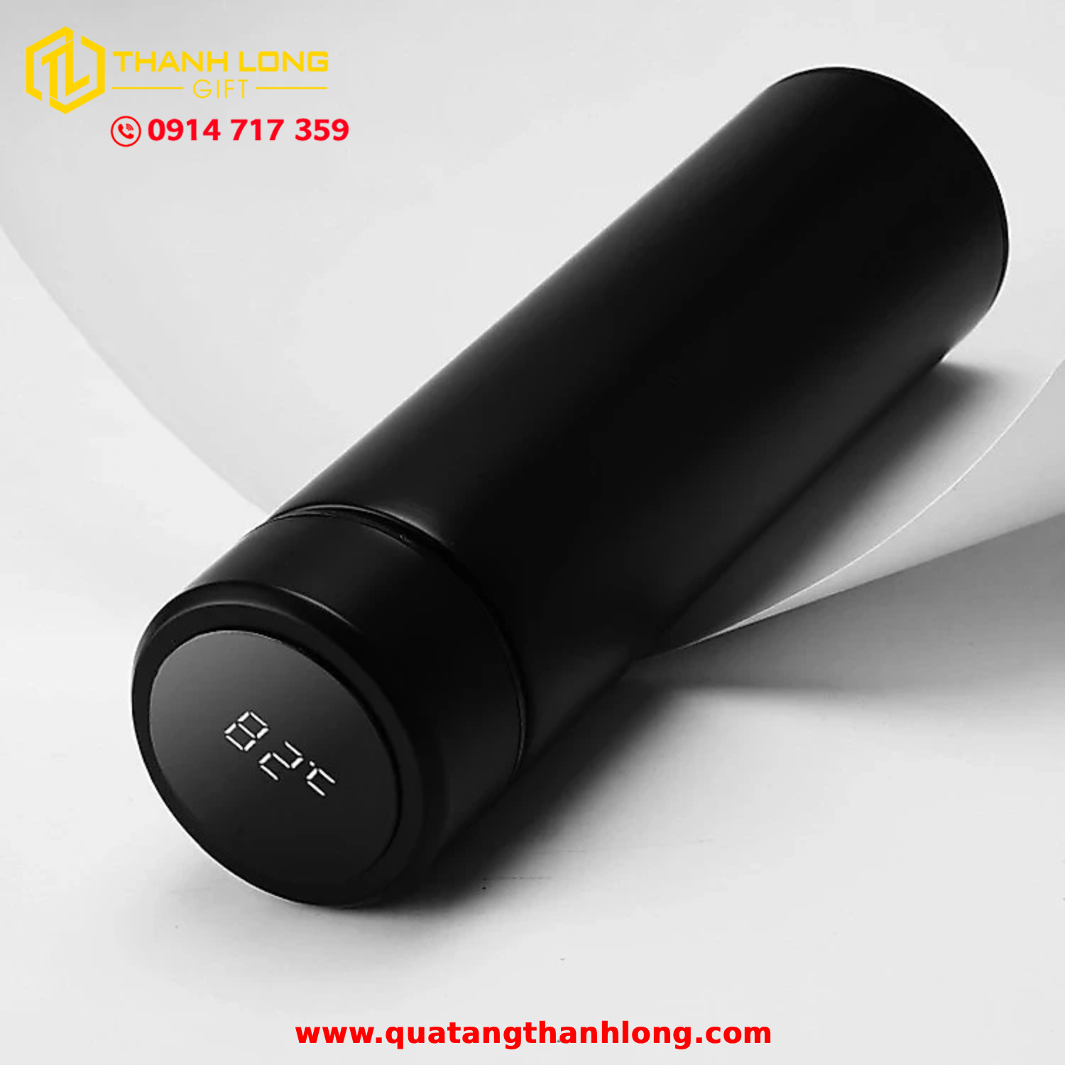 Bình giữ nhiệt in logo dung tích 500ml hiển thị nhiệt độ