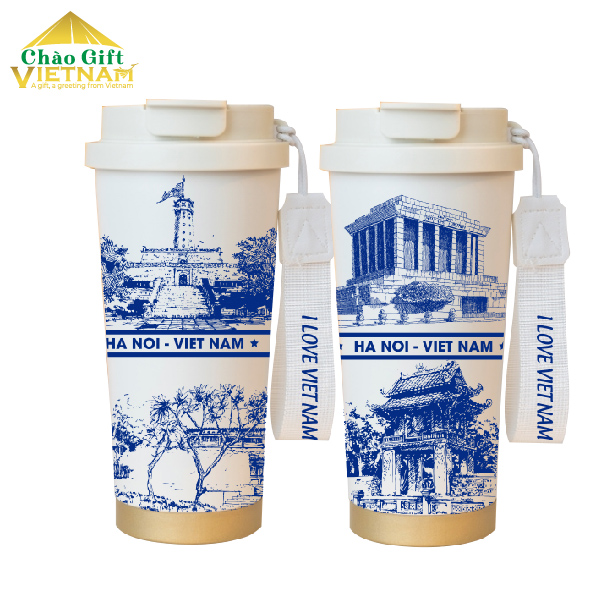 Ly giữ nhiệt in hình Di tích lịch sử Hà Nội
