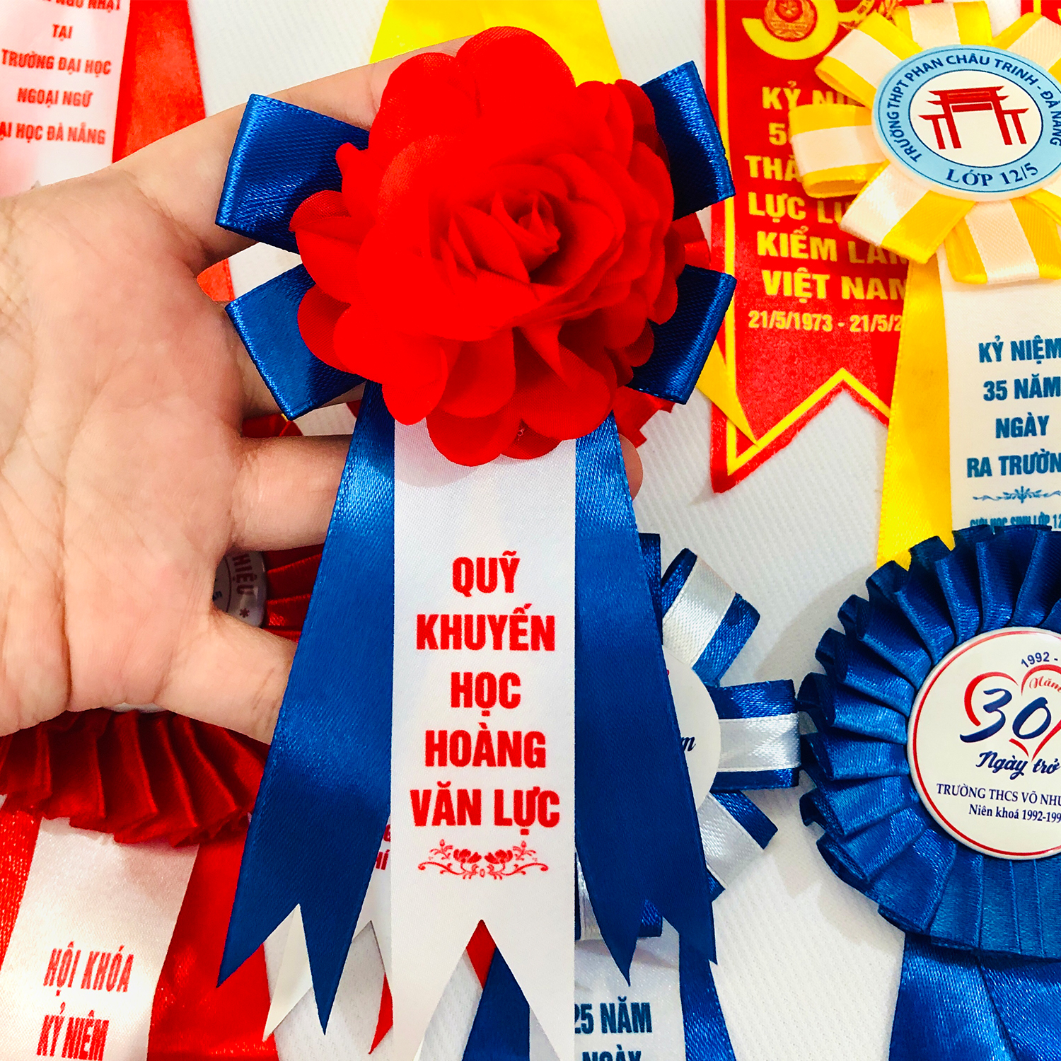 Hoa Vải Cài Áo Cao Cấp - In Theo Yêu Cầu