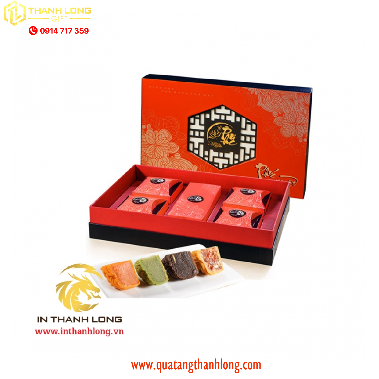 Hộp Bánh Trung Thu cao cấp 4 bánh