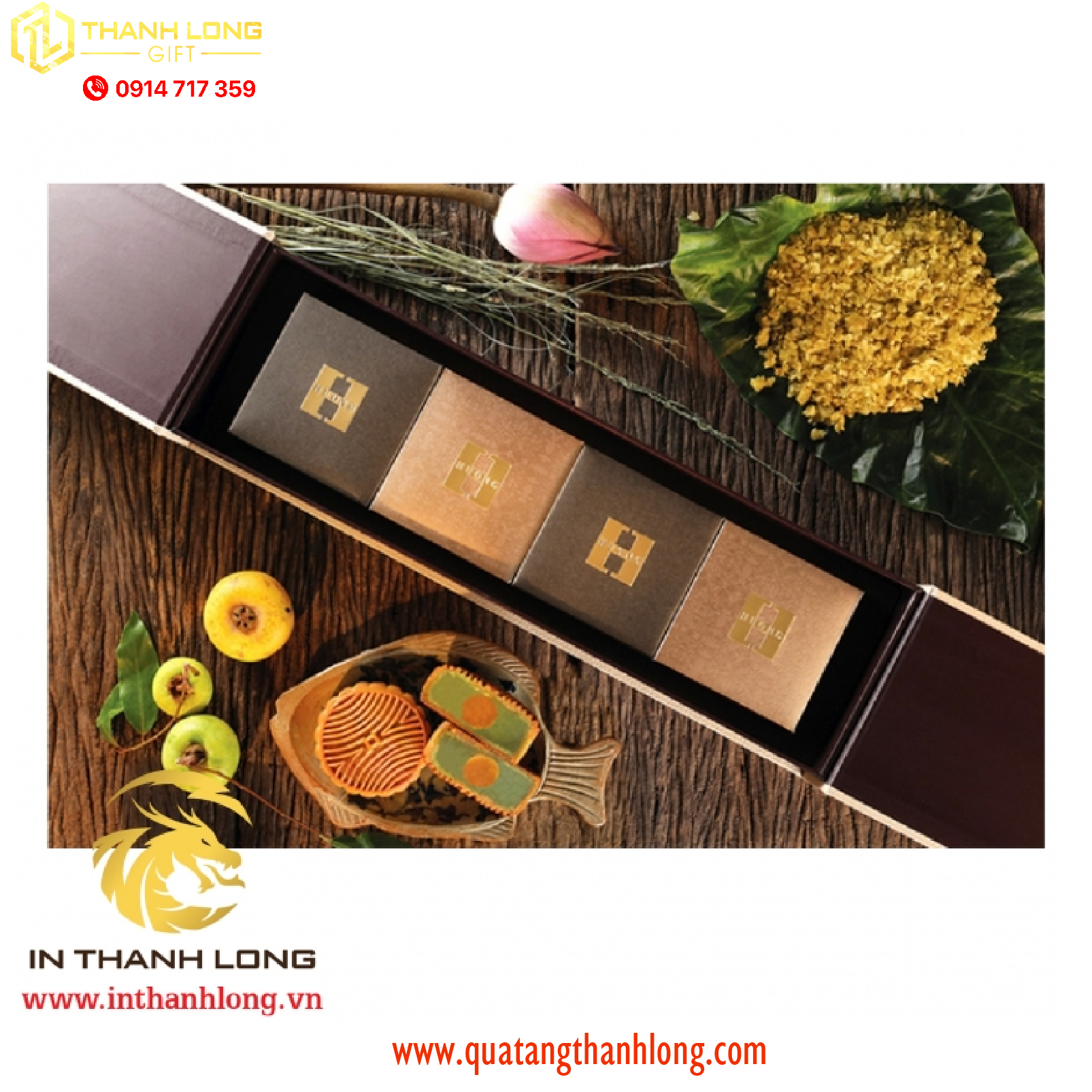 Hộp Bánh Trung Thu 4 cái