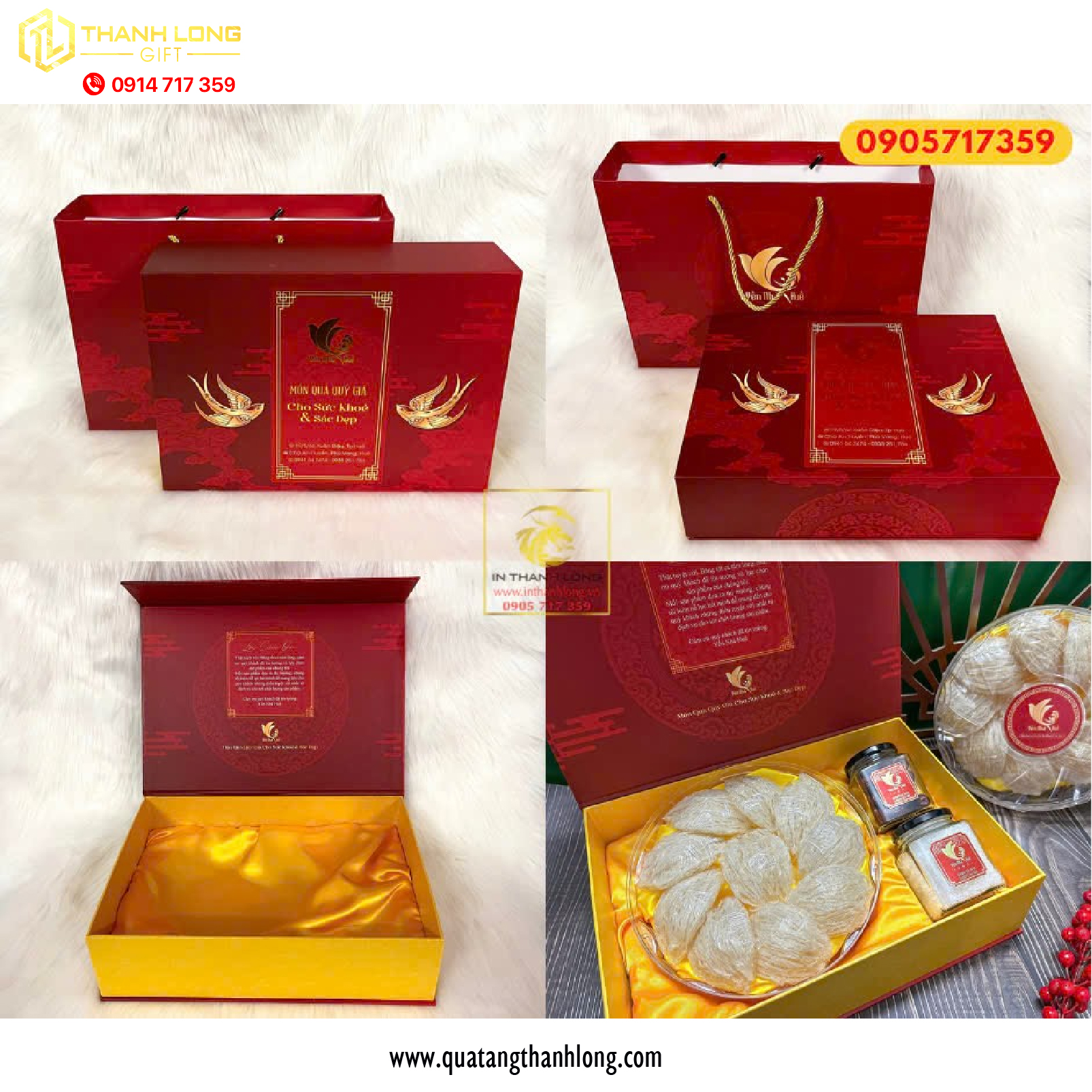 Hộp Yến Sào Nắp Lật Nam Châm Yến Nhà Huế